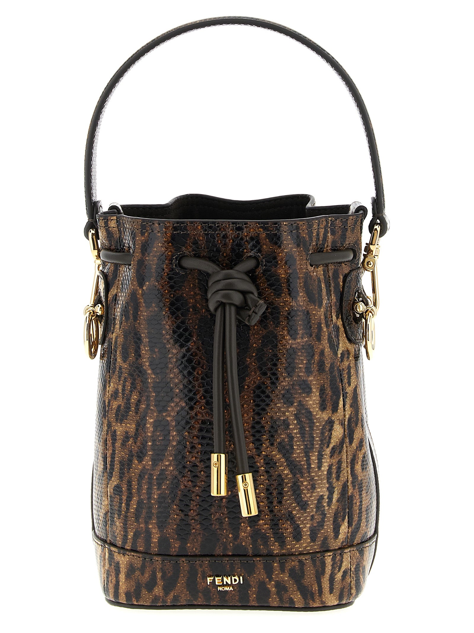 Fendi Brown Velvet Leather Women's Handbag
