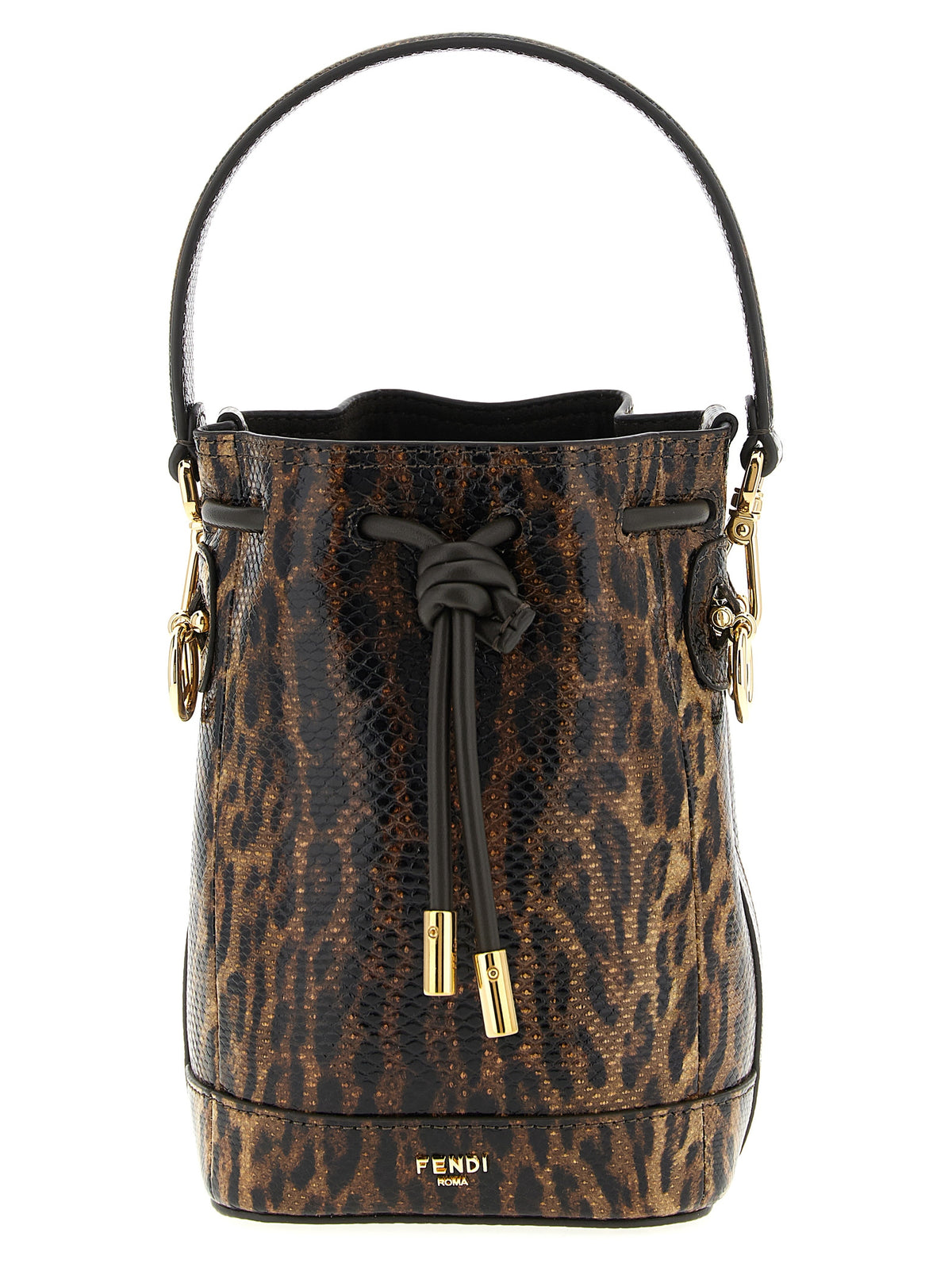 Fendi Brown Velvet Leather Women's Handbag