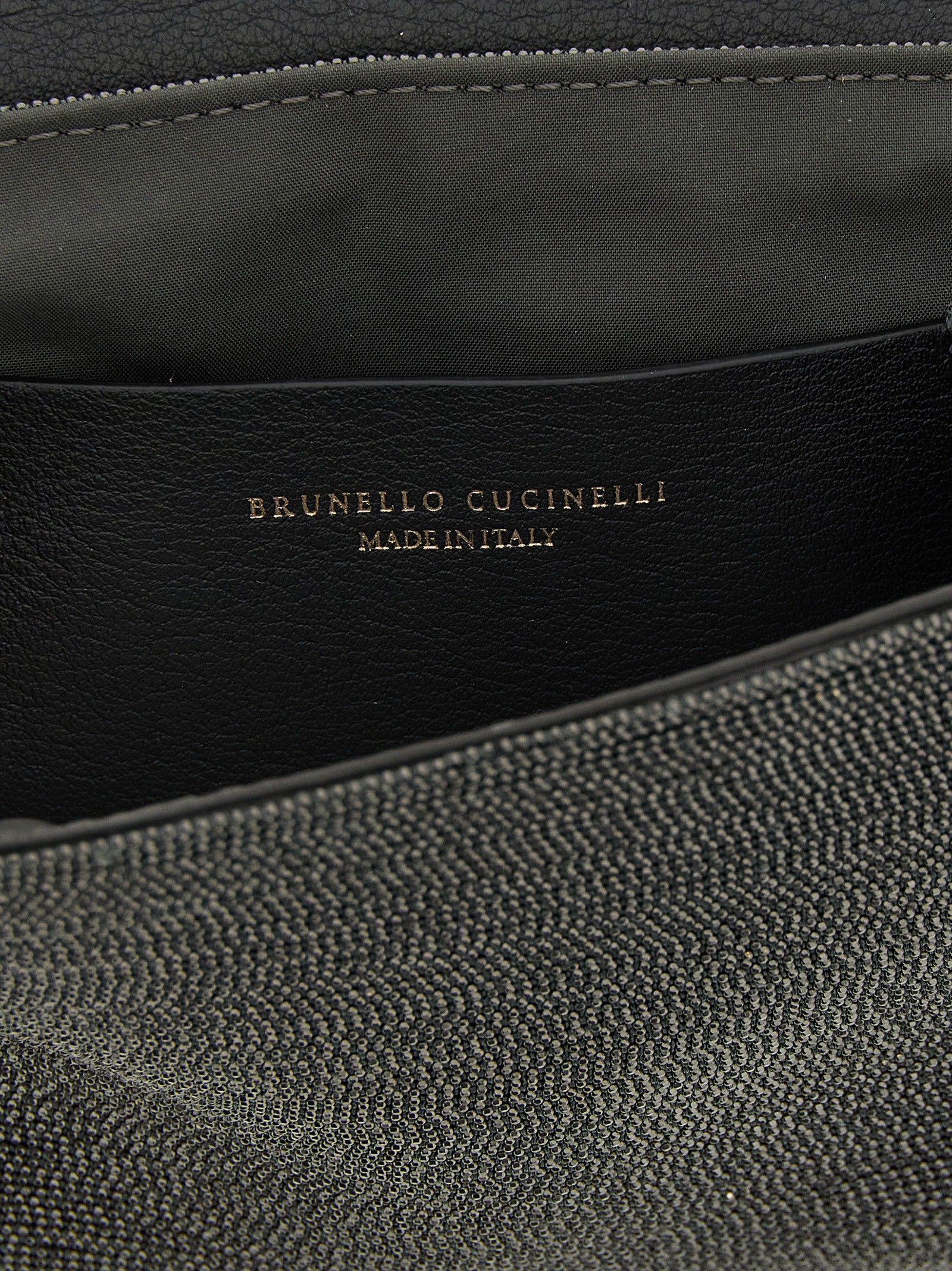 Brunello Cucinelli Black Leather Clutch Women's Bag
