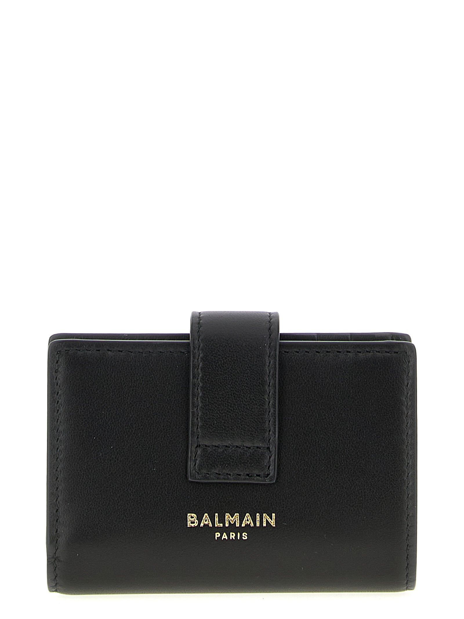 Balmain Black Lamb Leather Women's Cardholder