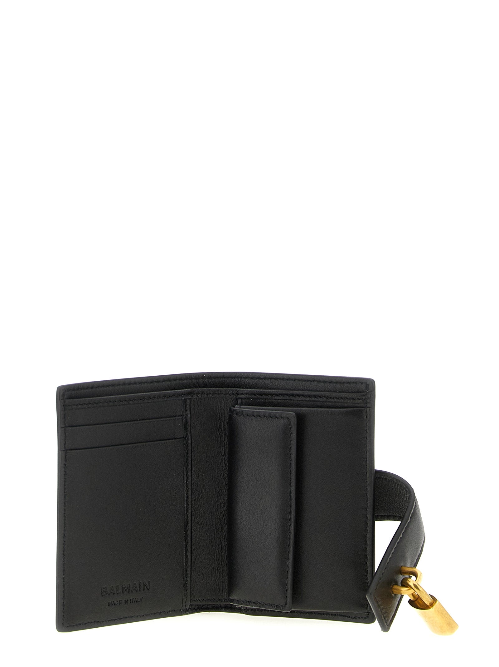 Balmain Black Lamb Leather Women's Cardholder
