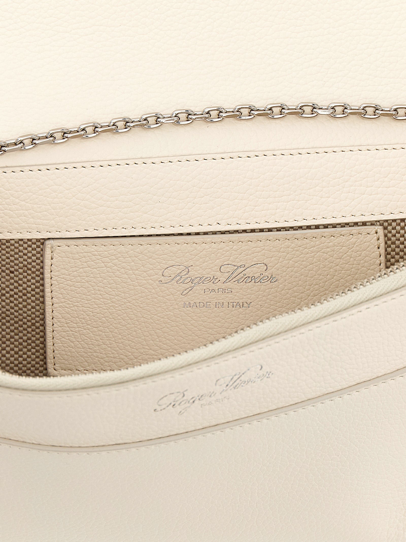 Roger Vivier White Calfskin Clutch Women's Bag