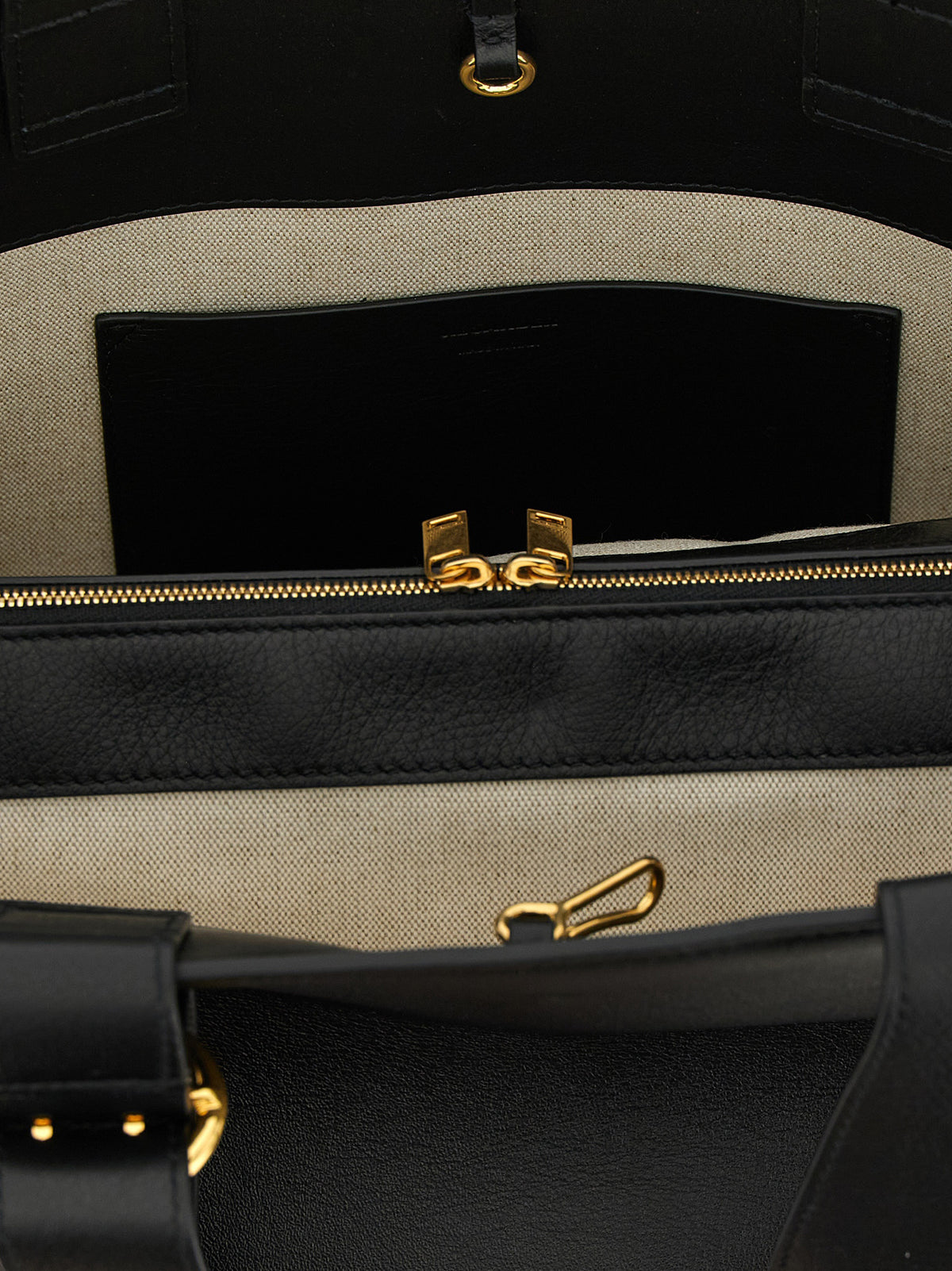 Jil Sander Black Calfskin Tote Women's Bag