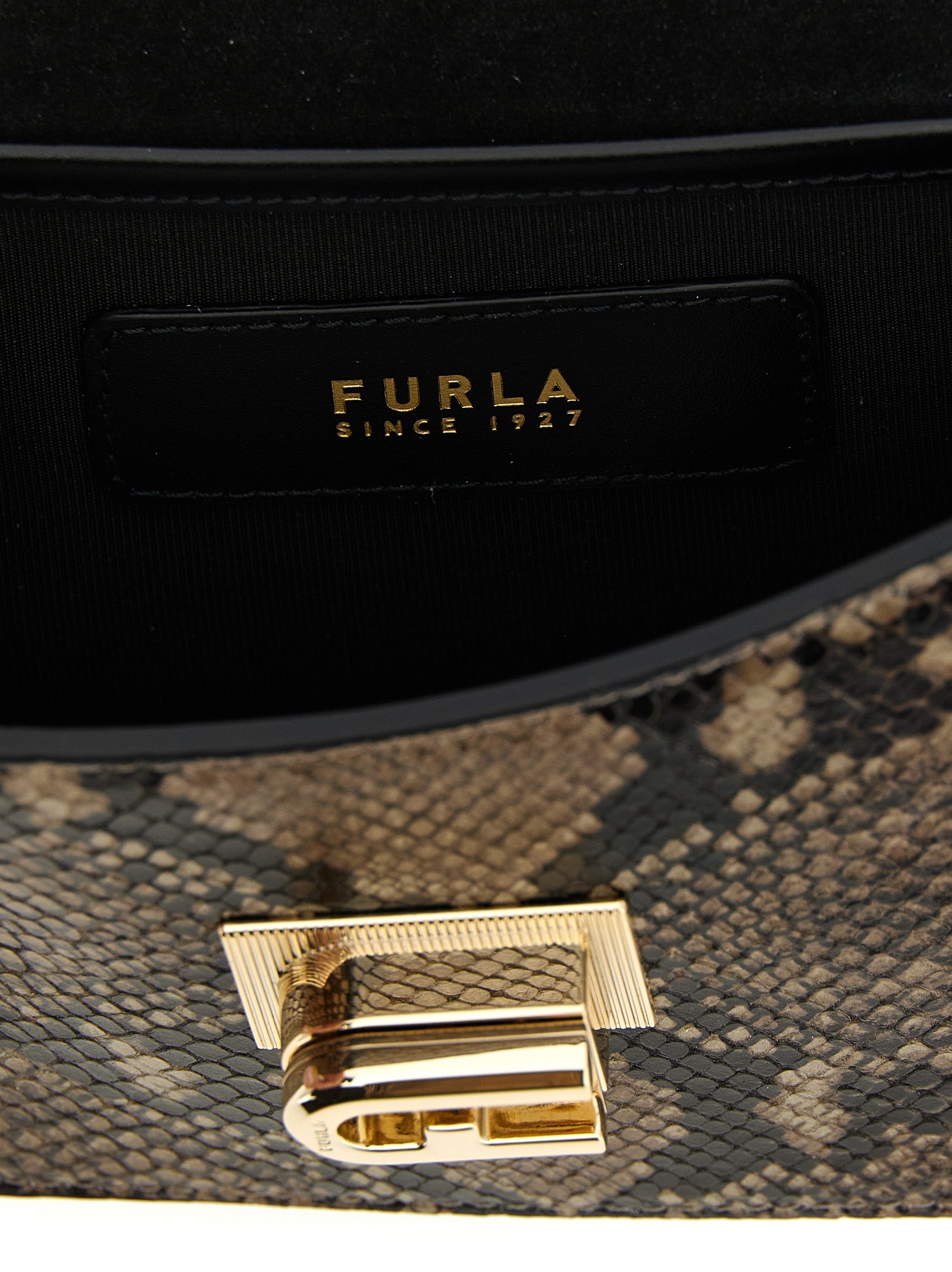 Furla Gray Goatskin Crossbody Women's Bag