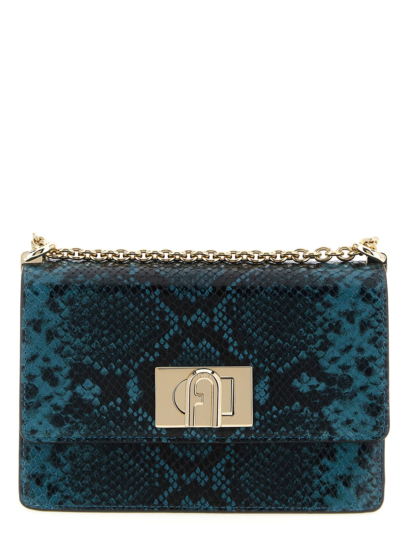 Furla Blue Goatskin Crossbody Women's Bag