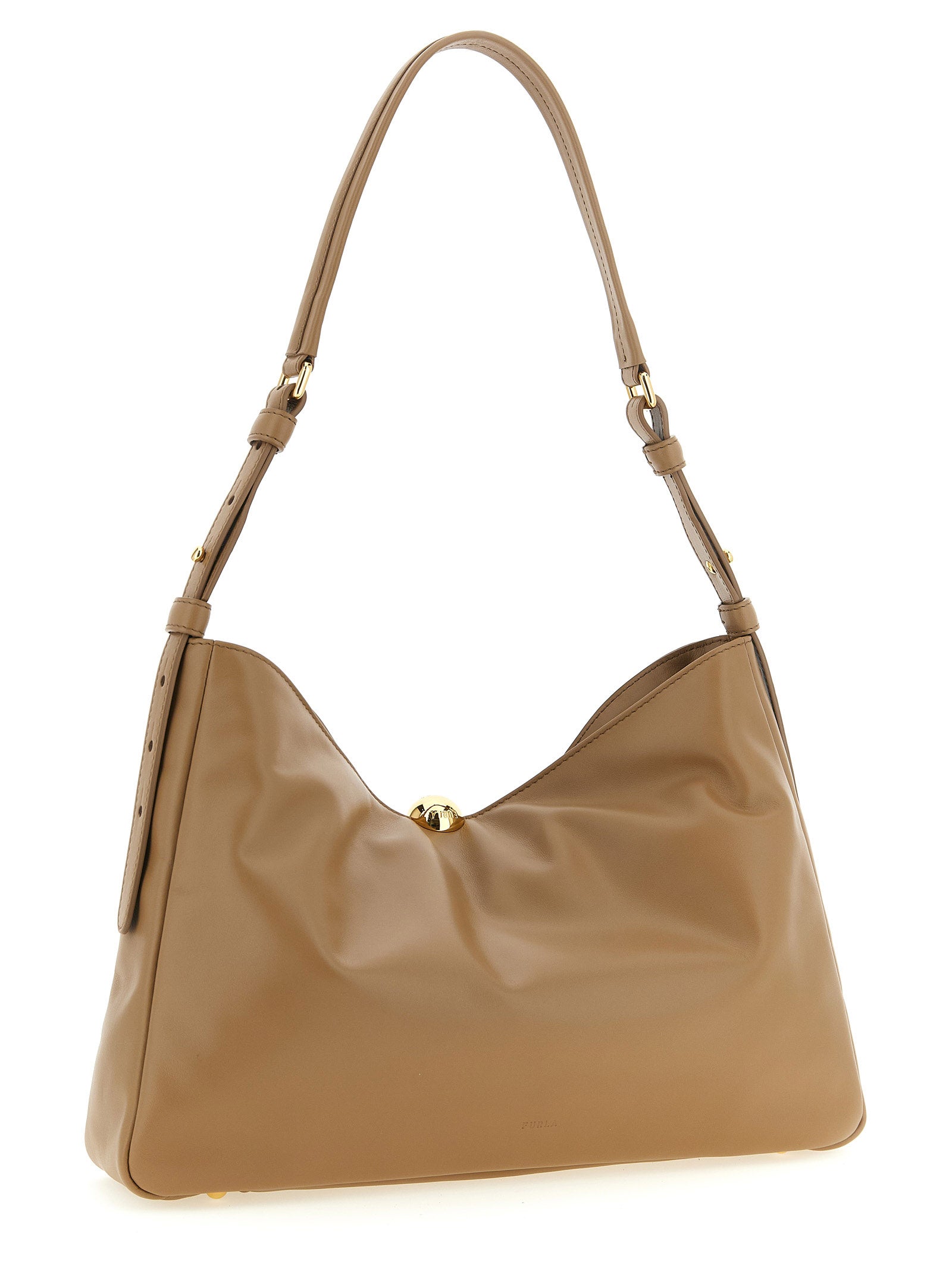 Furla Beige Calfskin Shoulder Women's Bag