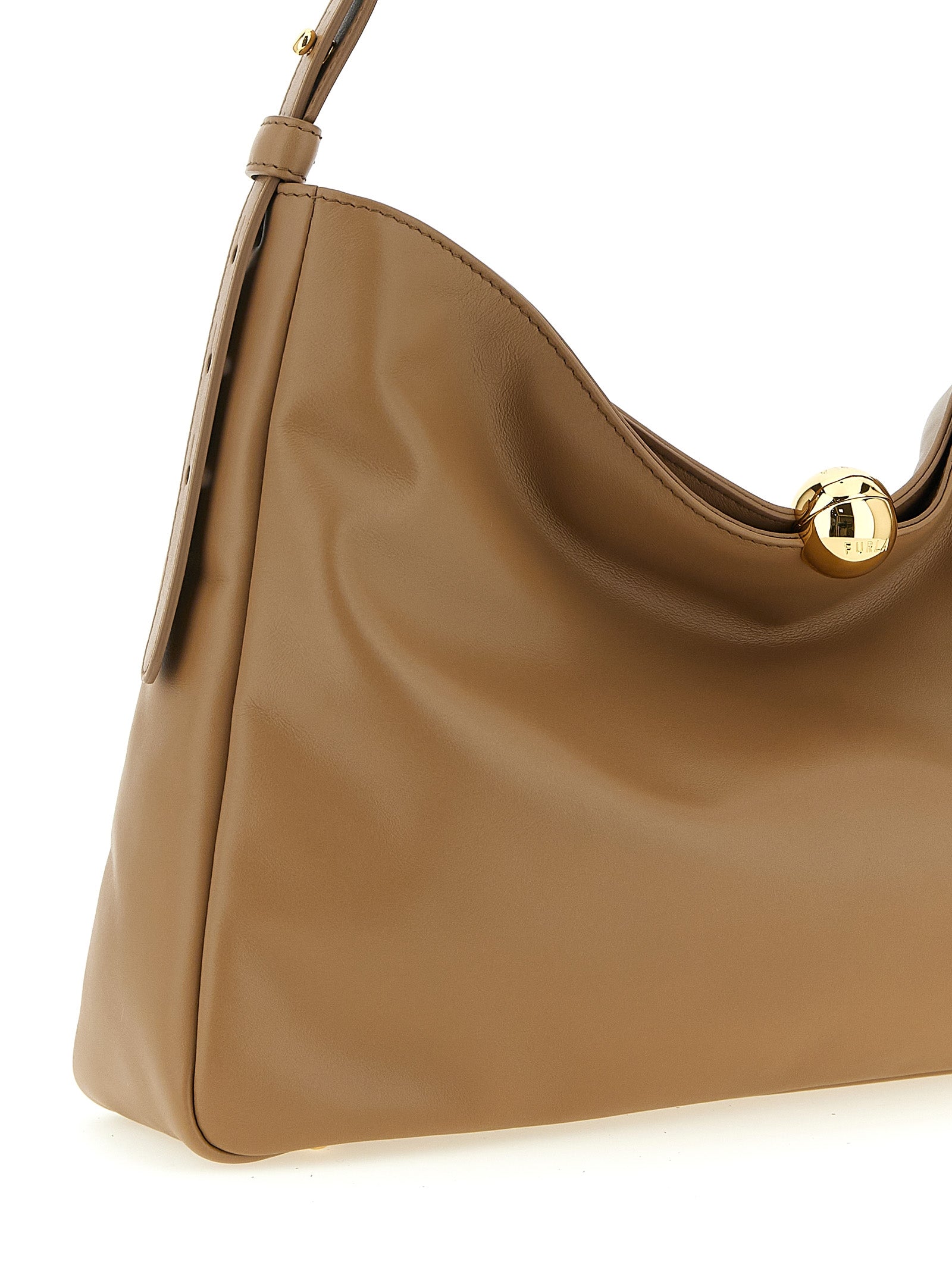 Furla Beige Calfskin Shoulder Women's Bag