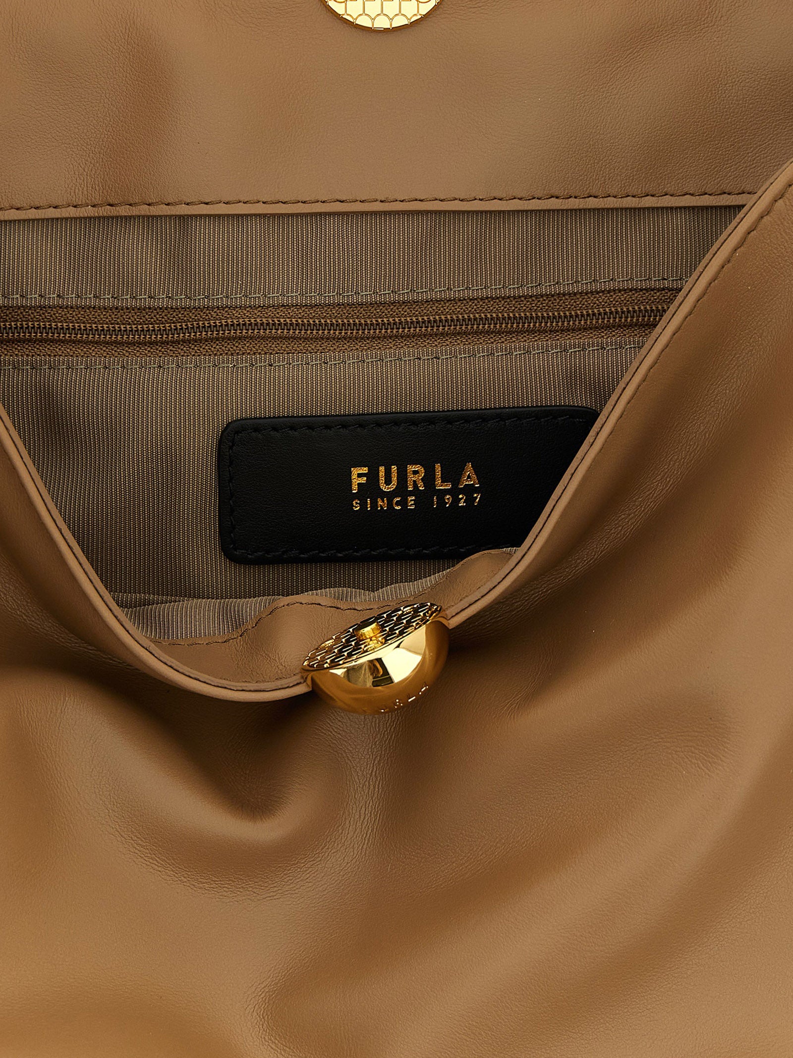 Furla Beige Calfskin Shoulder Women's Bag