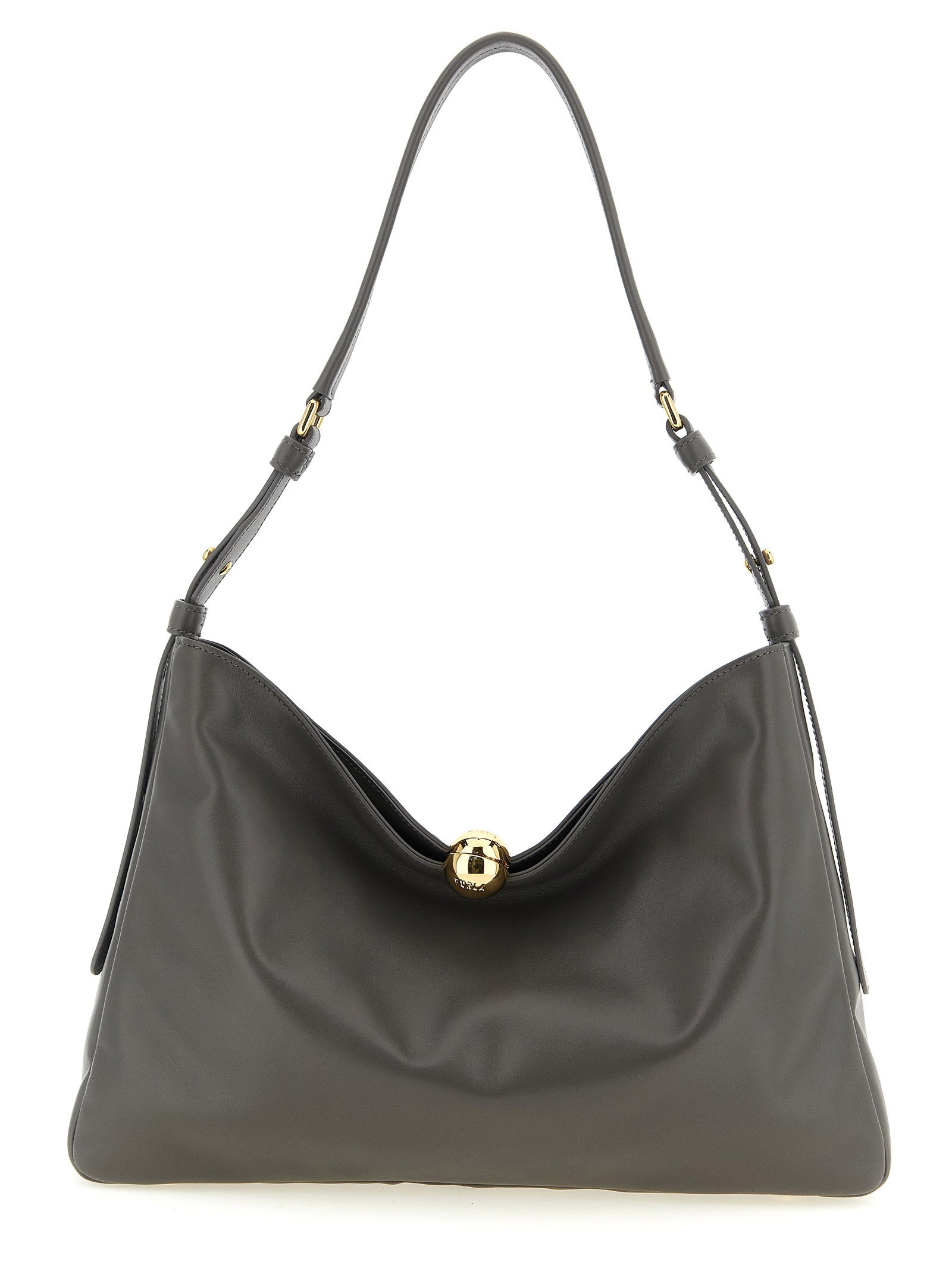 Furla Gray Calfskin Shoulder Women's Bag
