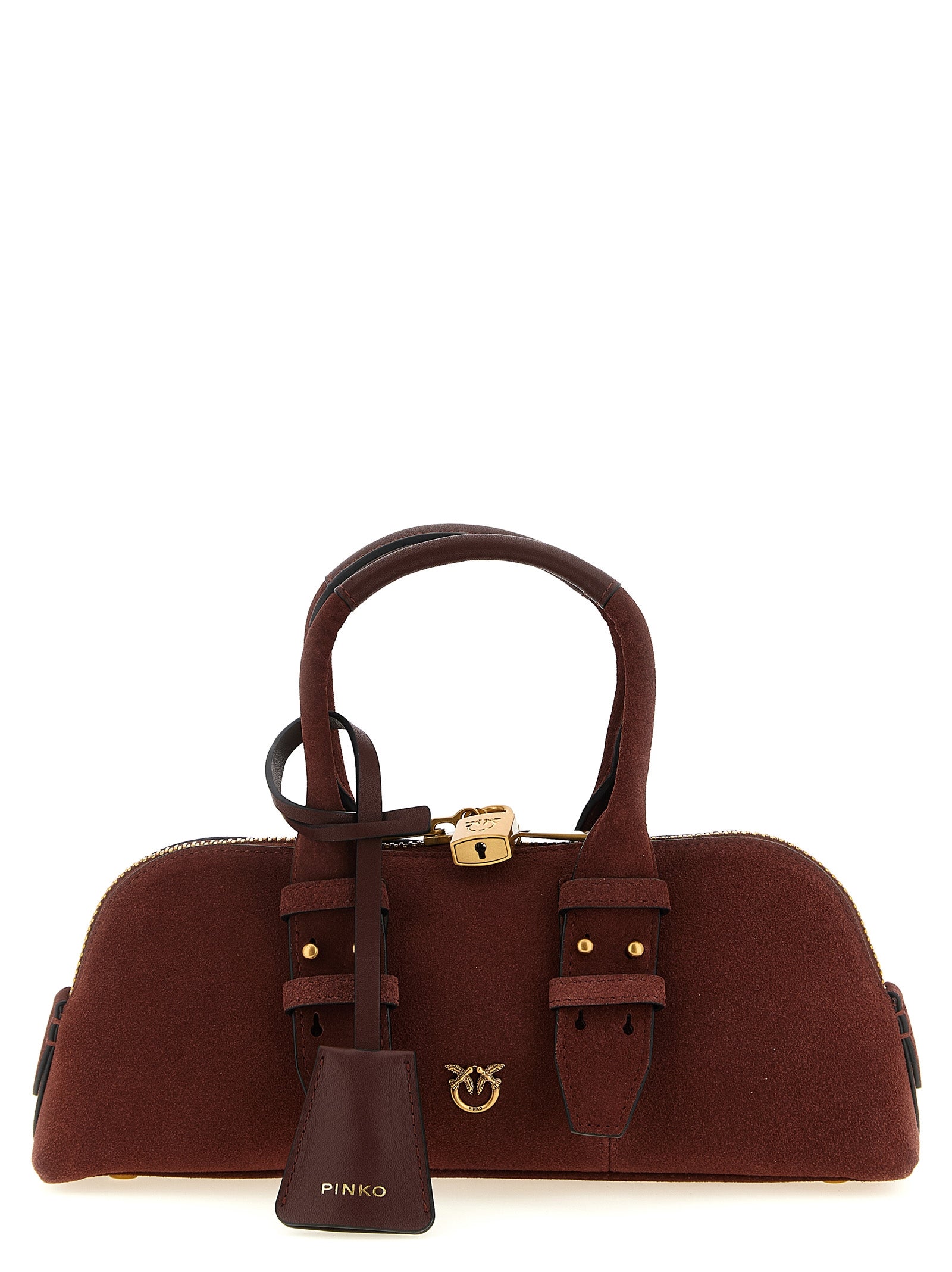 PINKO Bordeaux Cowhide Shoulder Women's Bag