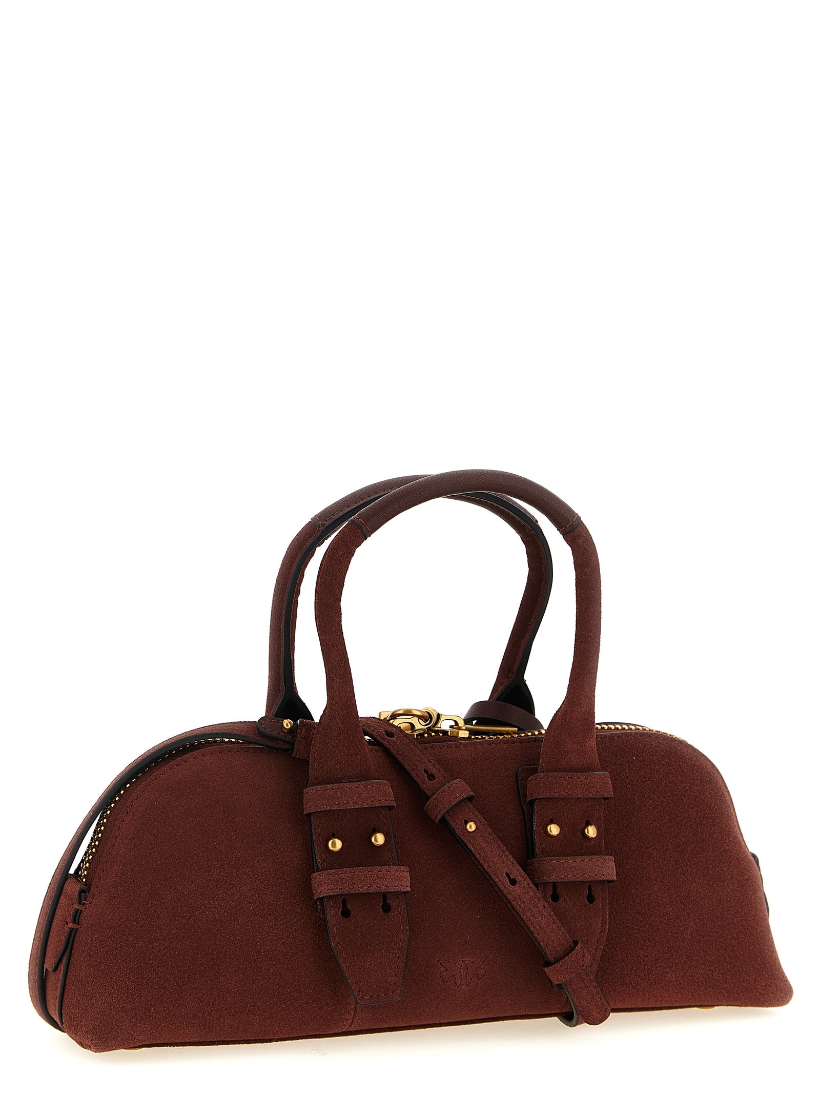 PINKO Bordeaux Cowhide Shoulder Women's Bag