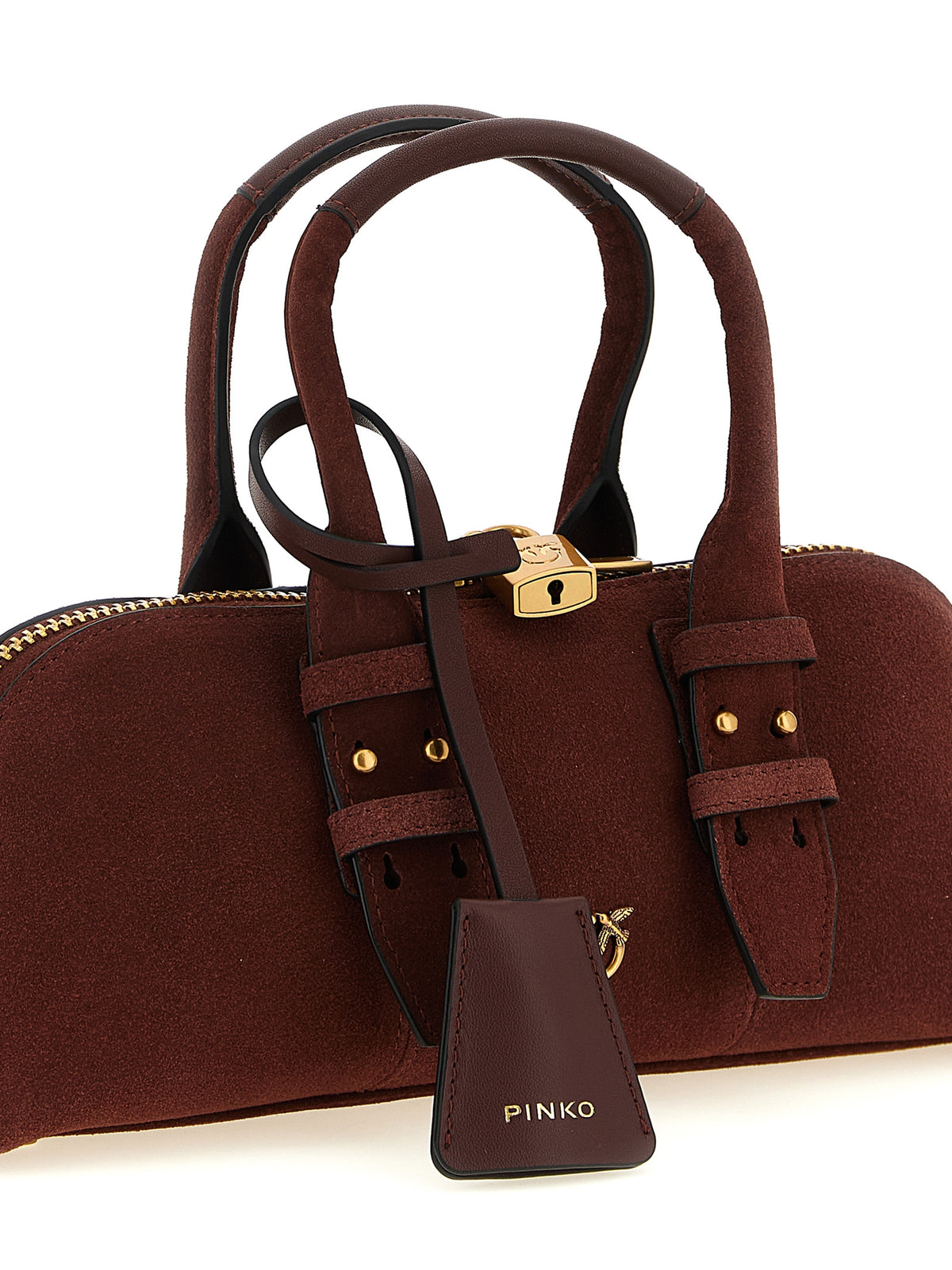 PINKO Bordeaux Cowhide Shoulder Women's Bag