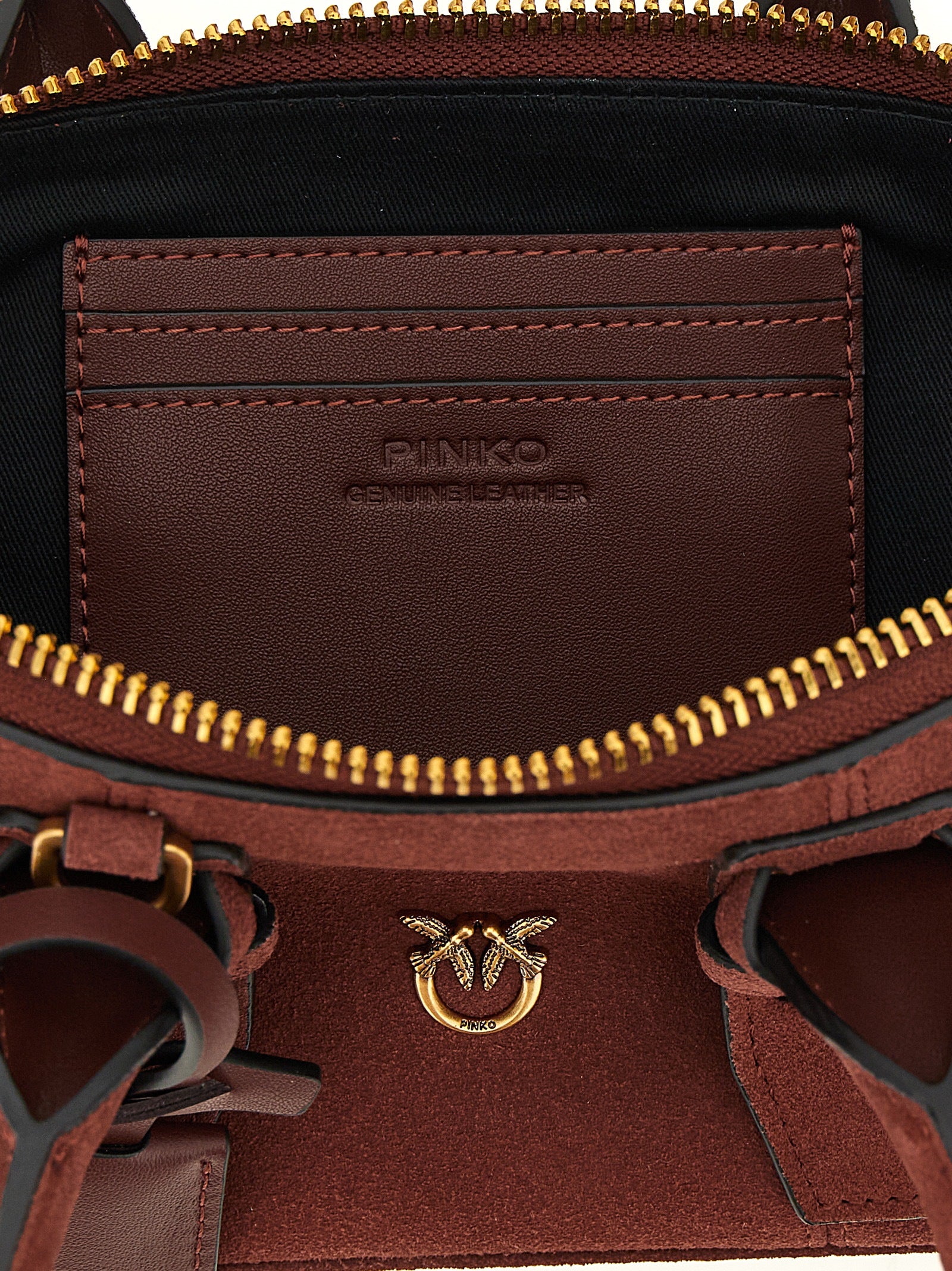 PINKO Bordeaux Cowhide Shoulder Women's Bag
