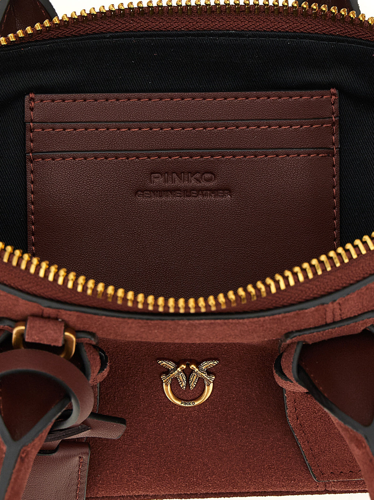PINKO Bordeaux Cowhide Shoulder Women's Bag