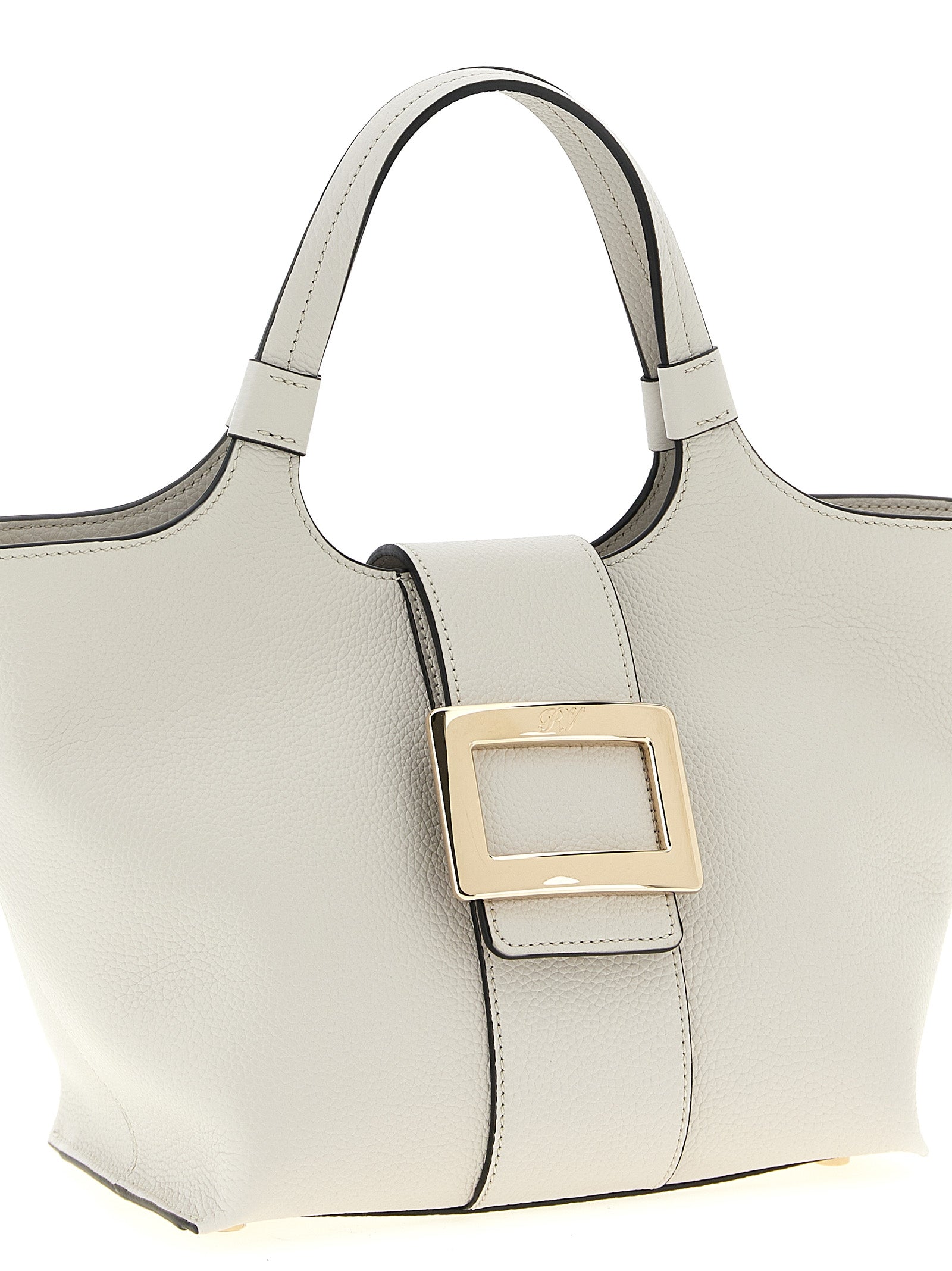 Roger Vivier Gray Calfskin Tote Women's Bag