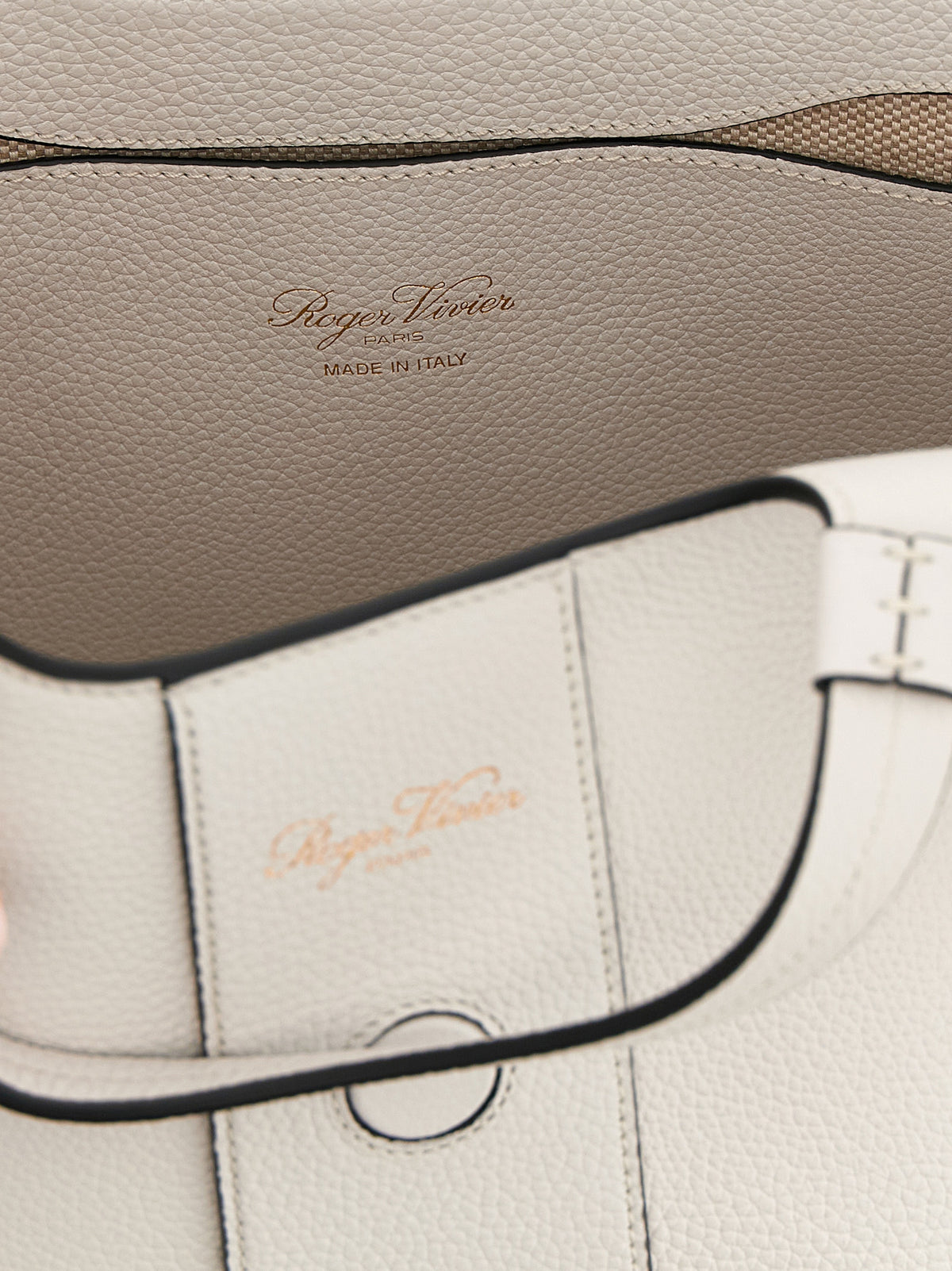 Roger Vivier Gray Calfskin Tote Women's Bag