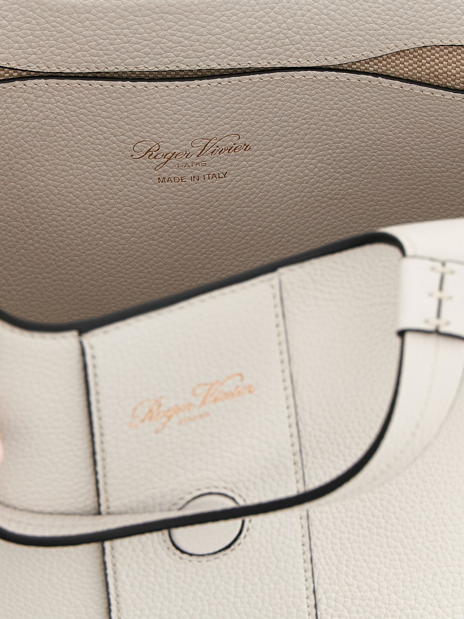 Roger Vivier Gray Calfskin Tote Women's Bag