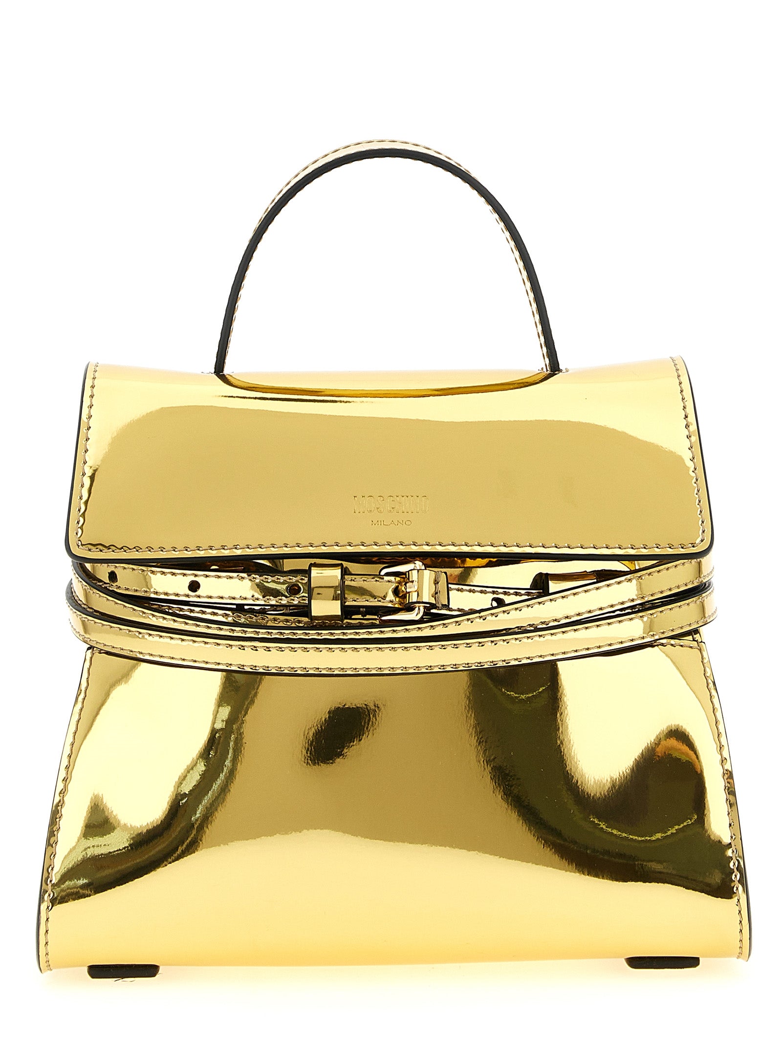 Moschino Gold Polyethylene Women's Handbag