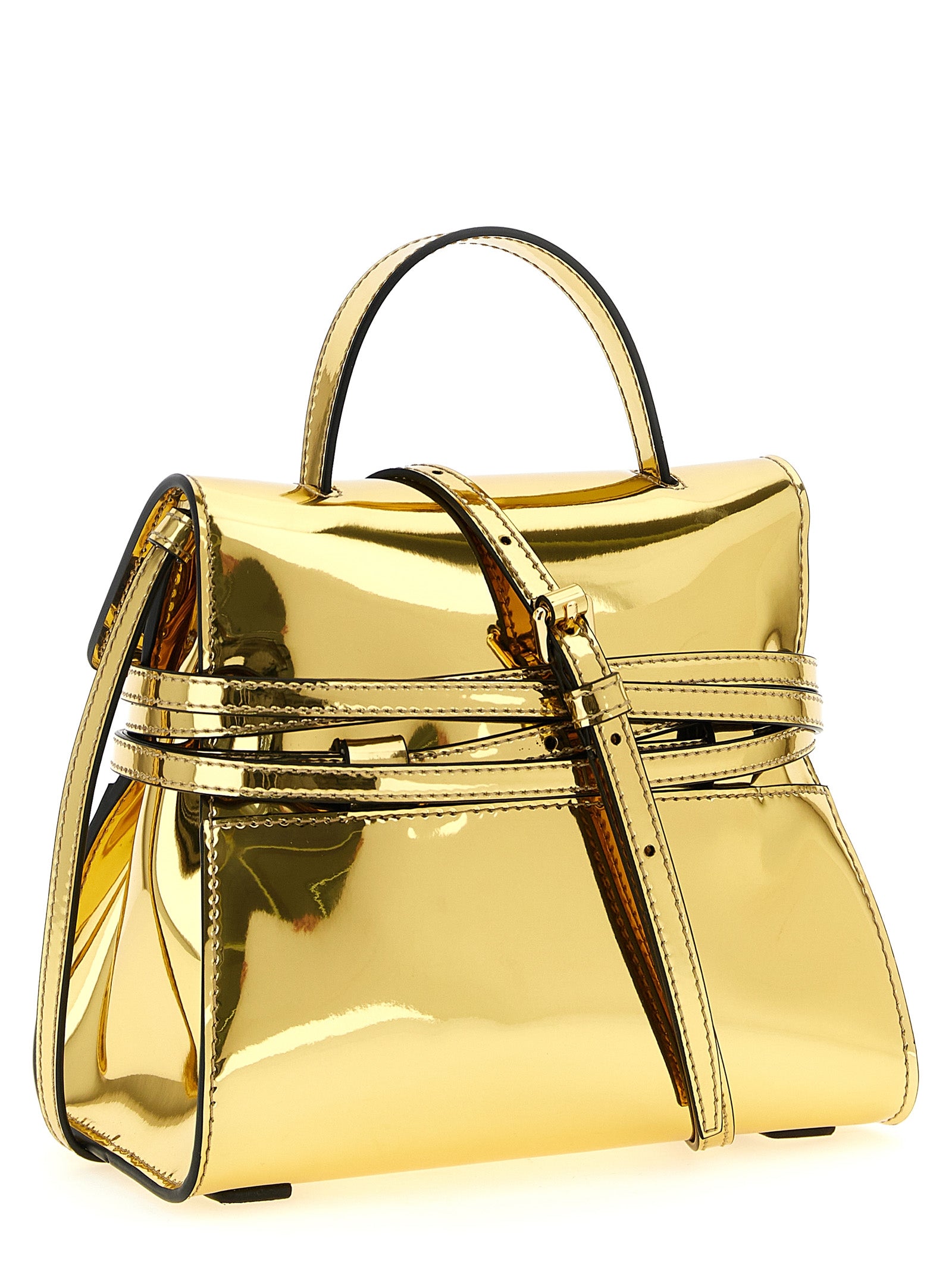 Moschino Gold Polyethylene Women's Handbag