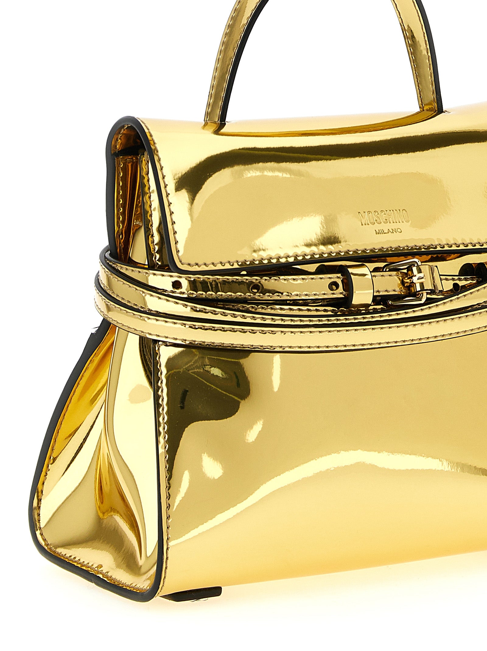 Moschino Gold Polyethylene Women's Handbag