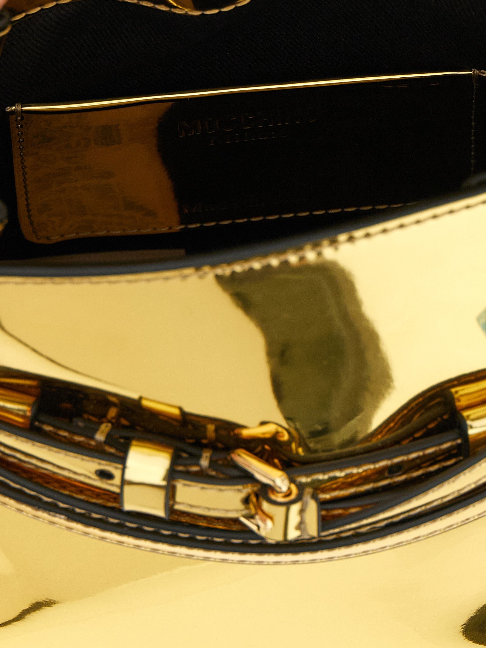 Moschino Gold Polyethylene Women's Handbag