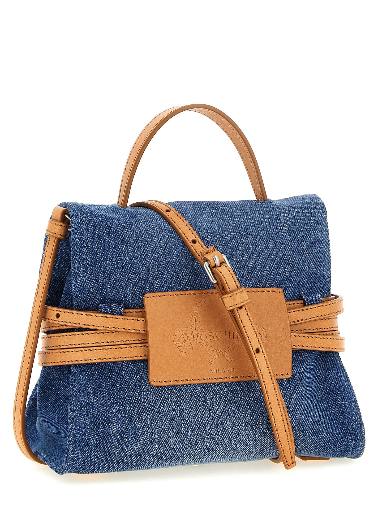 Moschino Blue Cotton Women's Handbag