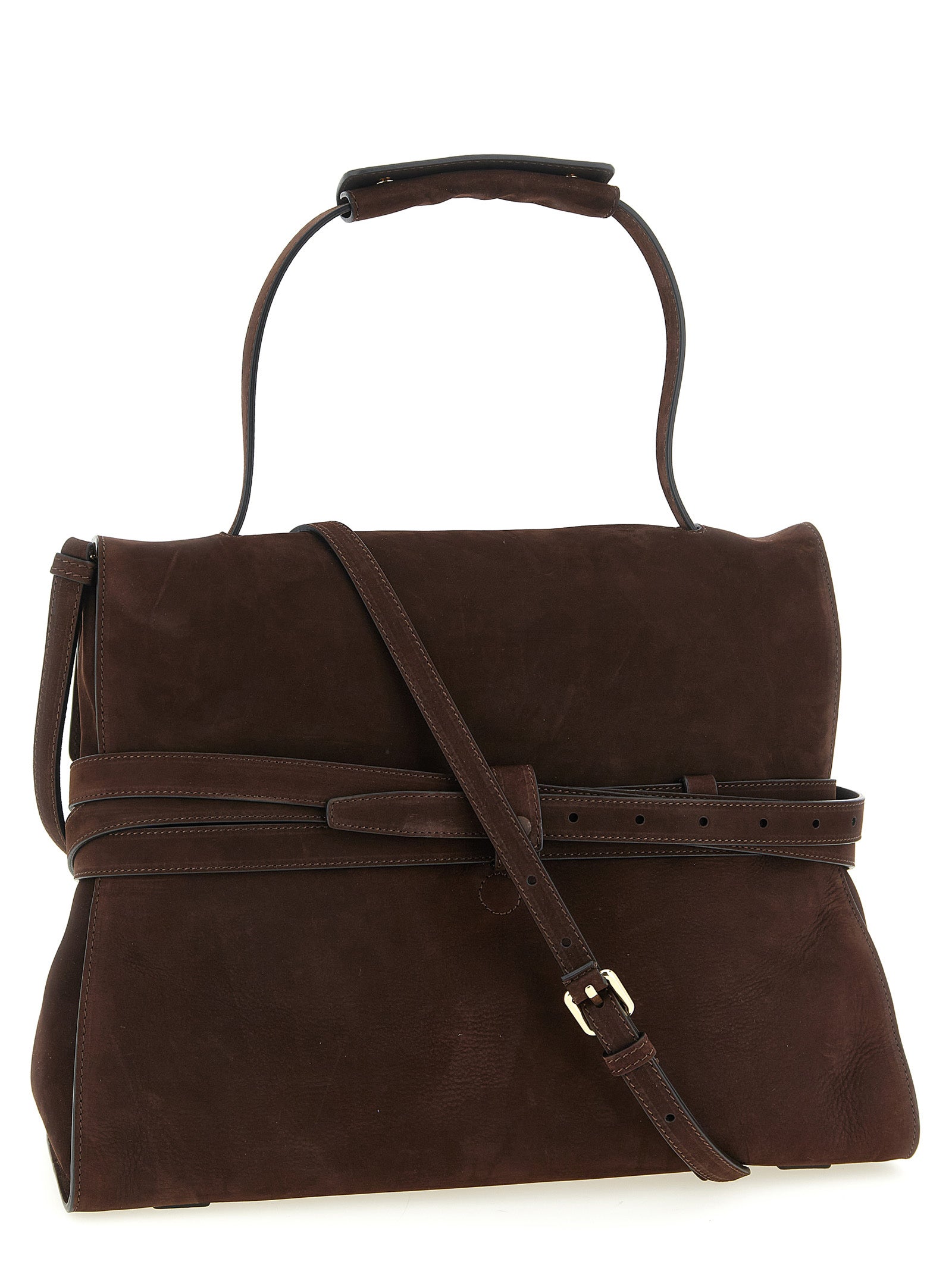 Moschino Brown Calfskin Shoulder Women's Bag