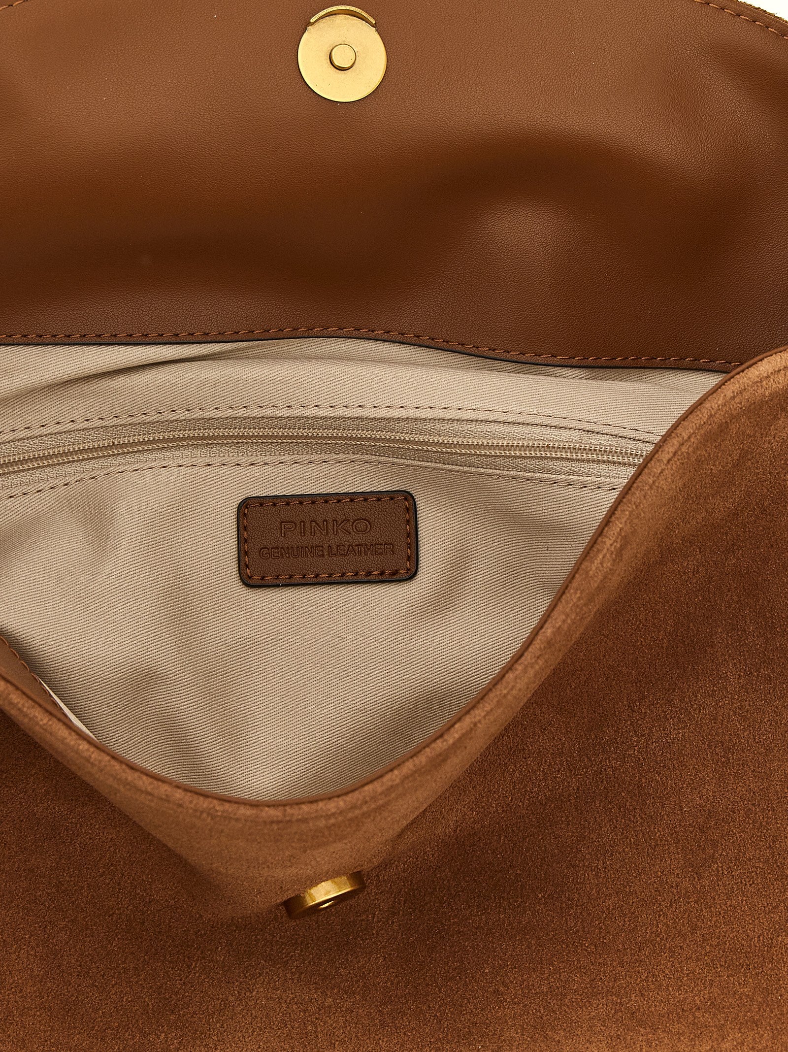 PINKO Brown Cowhide Shoulder Women's Bag