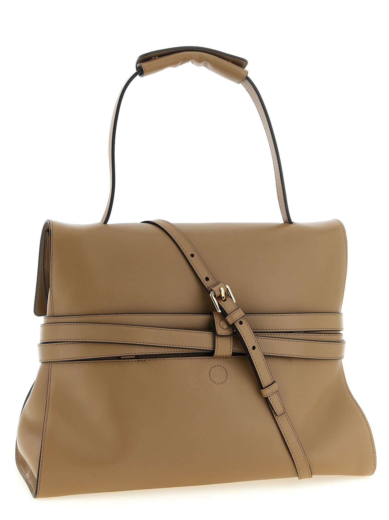 Moschino Beige Napa Leather / Calf Bos Taurus Shoulder Women's Bag