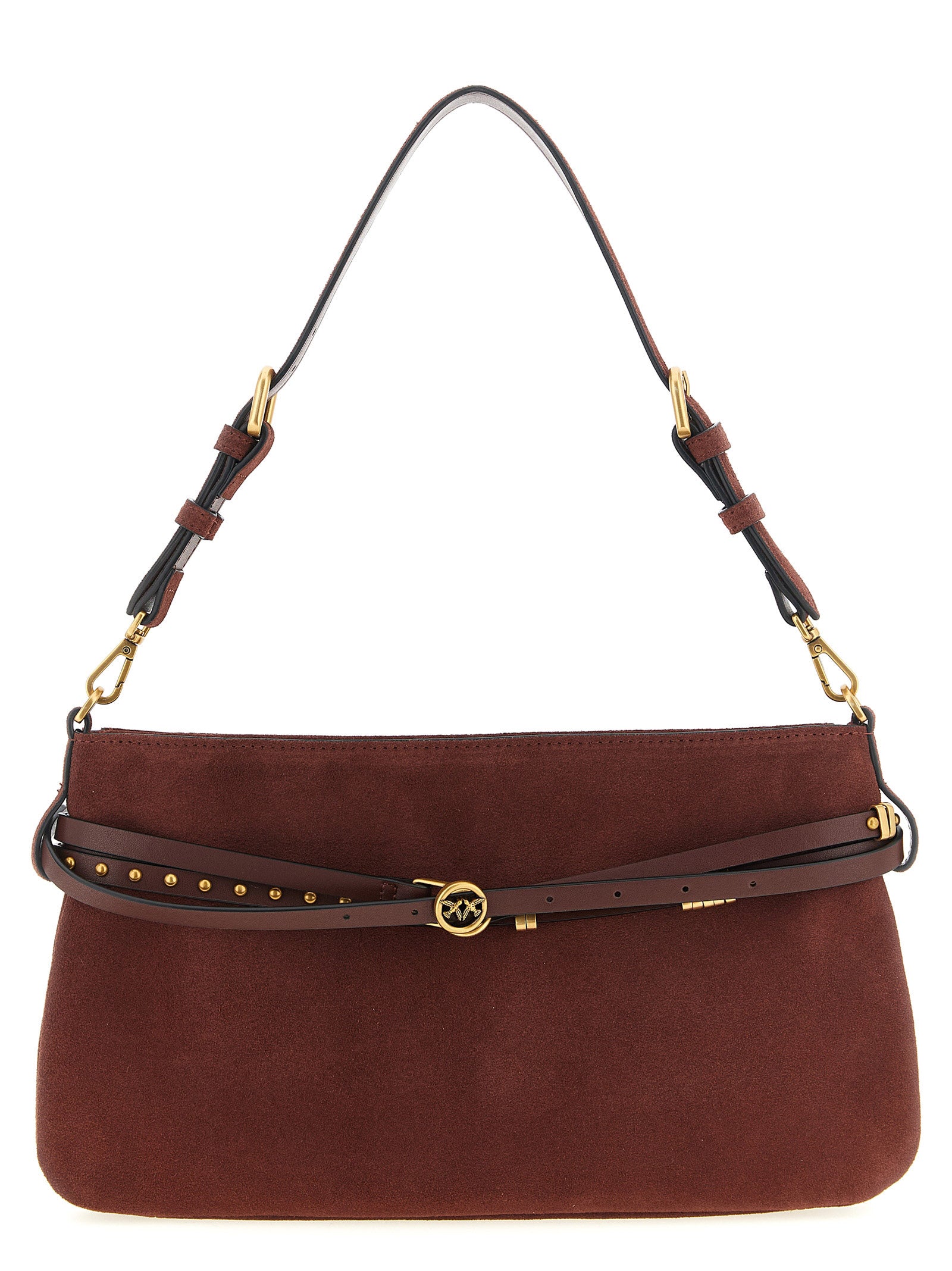 PINKO Bordeaux Cowhide Shoulder Women's Bag