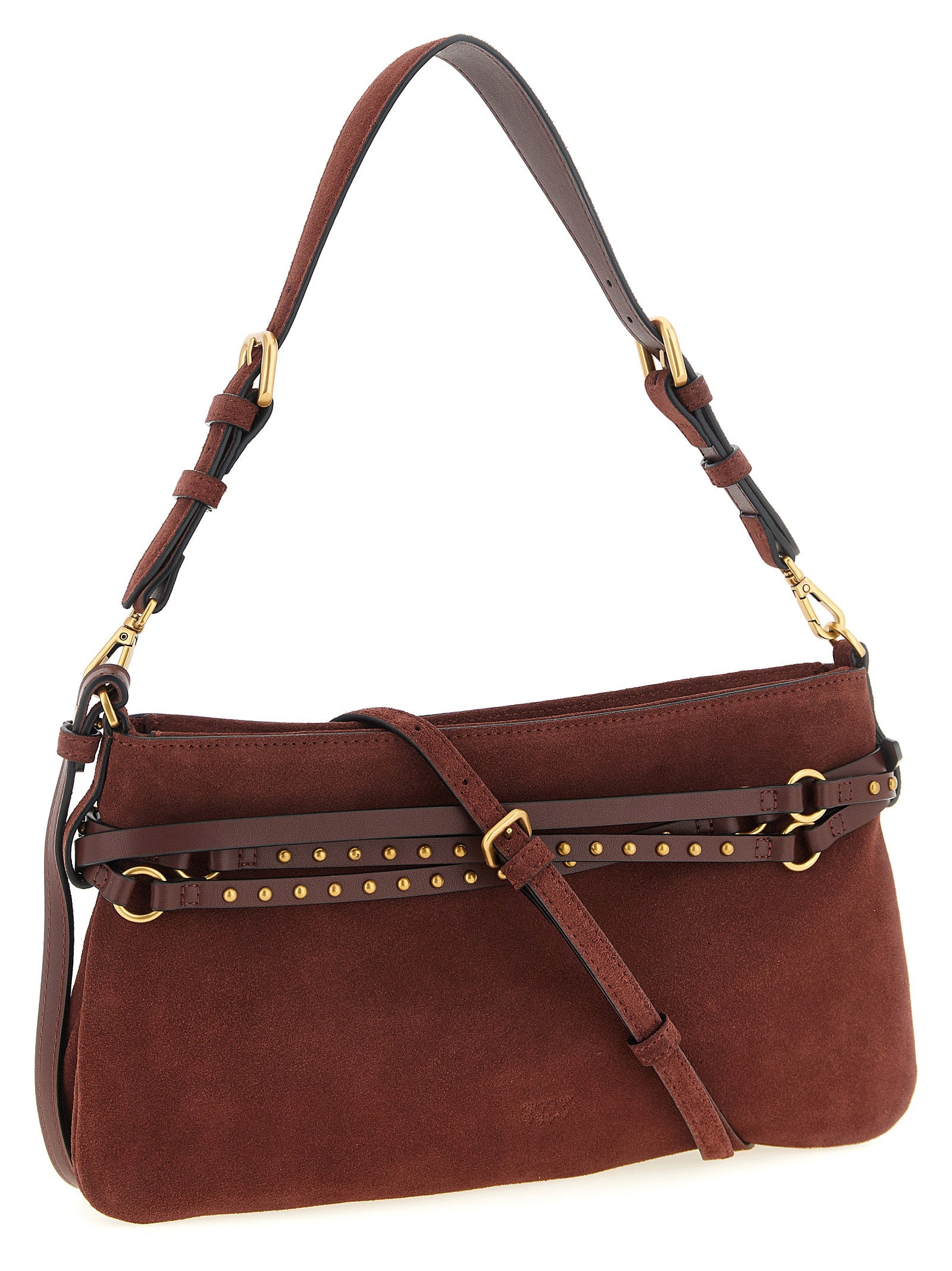 PINKO Bordeaux Cowhide Shoulder Women's Bag