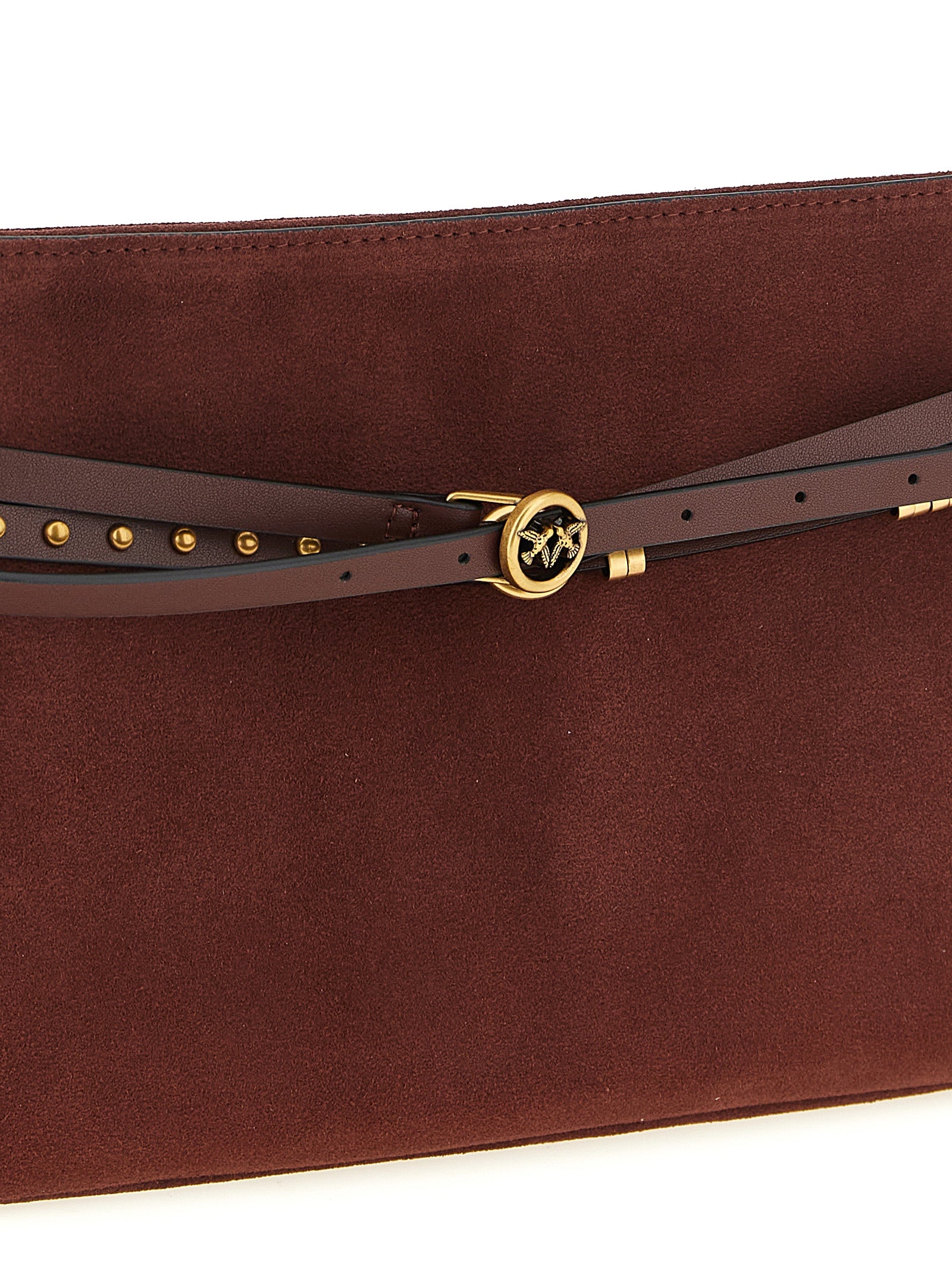 PINKO Bordeaux Cowhide Shoulder Women's Bag