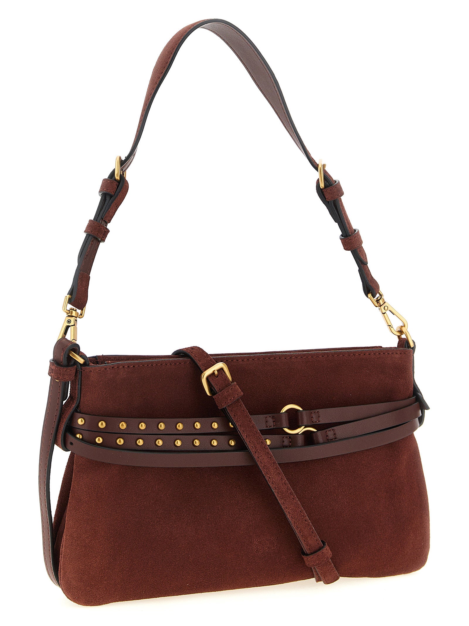 PINKO Bordeaux Lamb Leather Shoulder Women's Bag