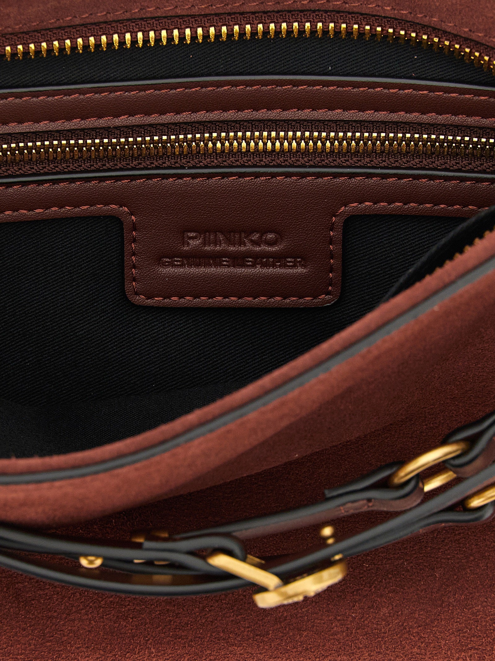 PINKO Bordeaux Lamb Leather Shoulder Women's Bag