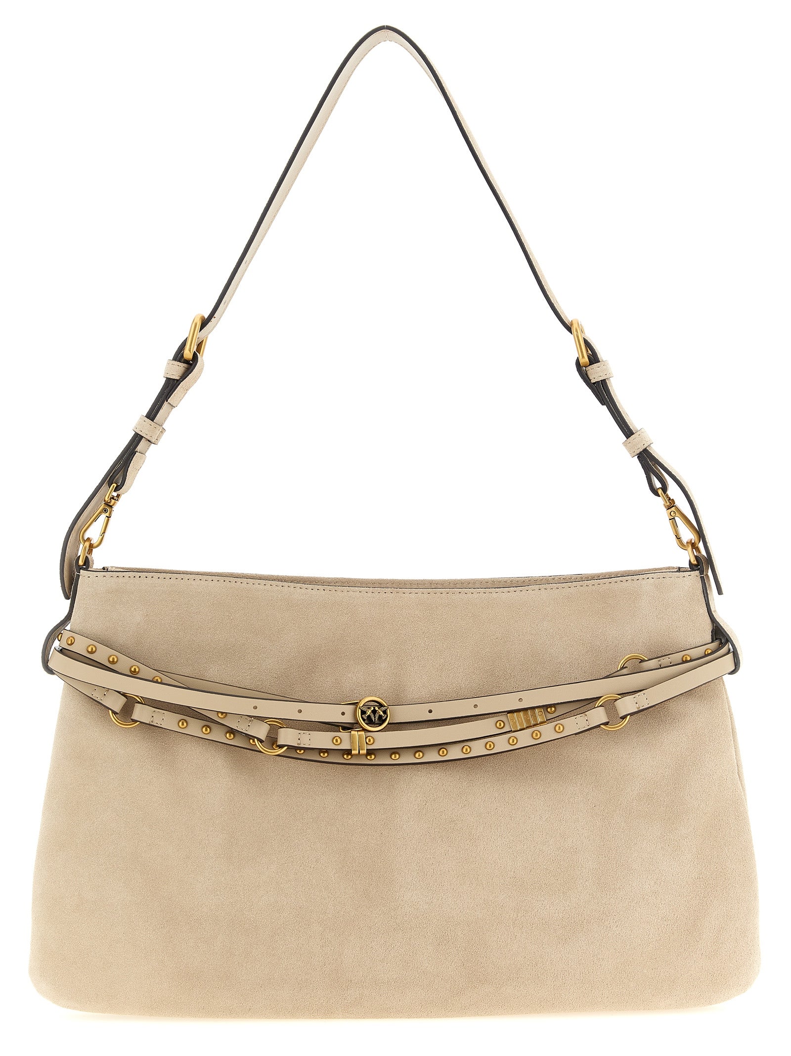 PINKO Beige Cowhide Shoulder Women's Bag