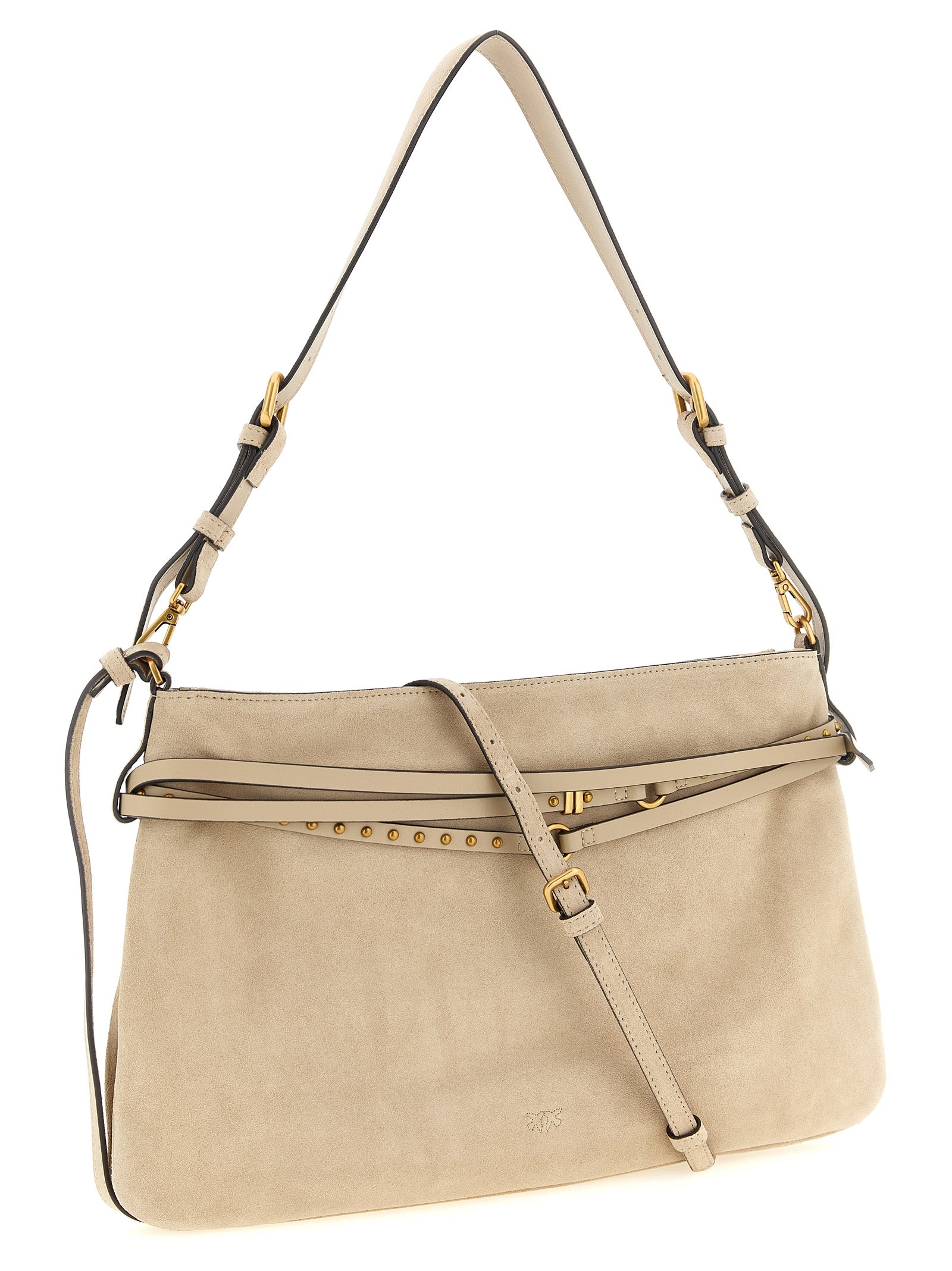 PINKO Beige Cowhide Shoulder Women's Bag