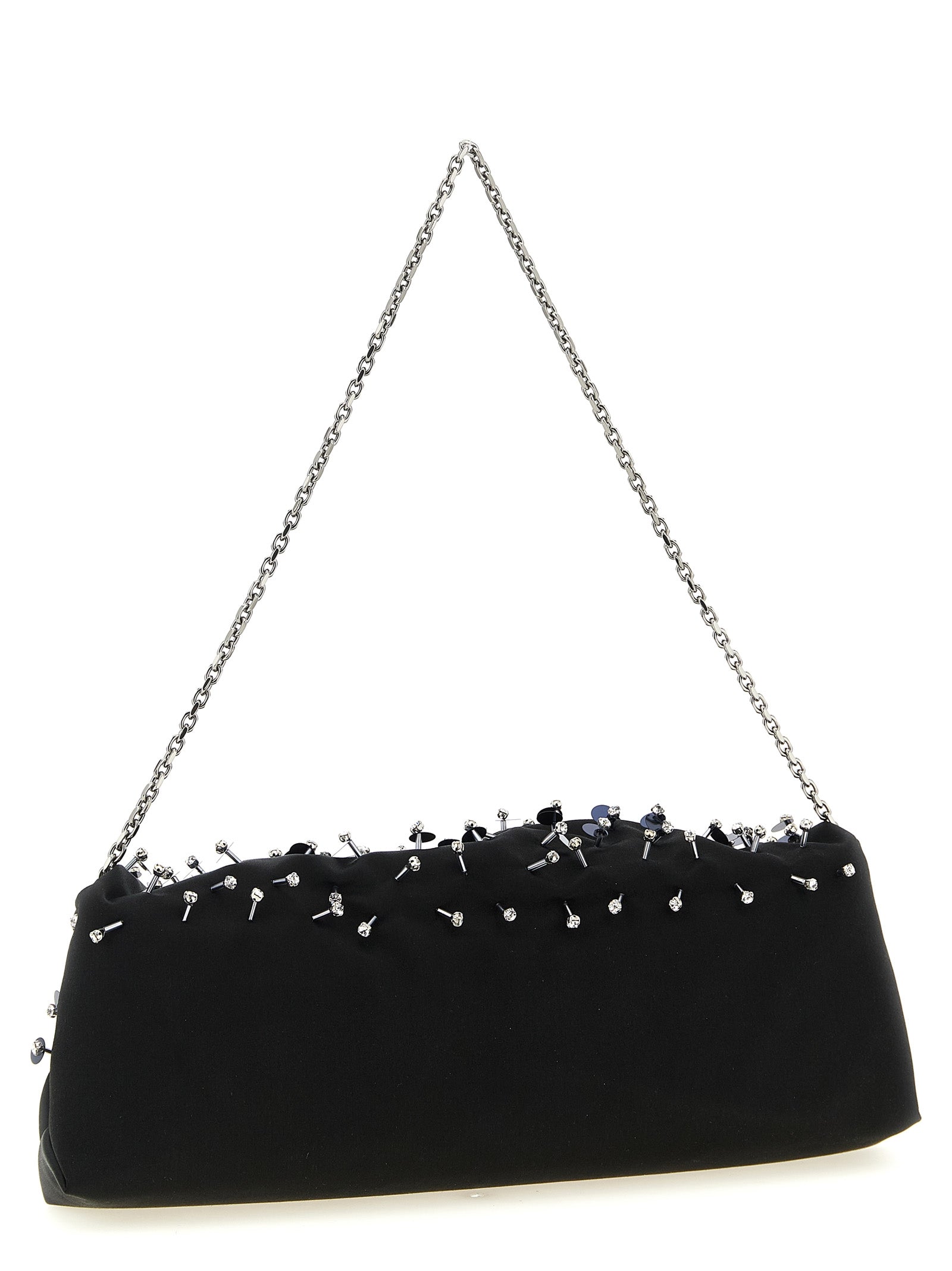 Roger Vivier Black Viscose Clutch Women's Bag