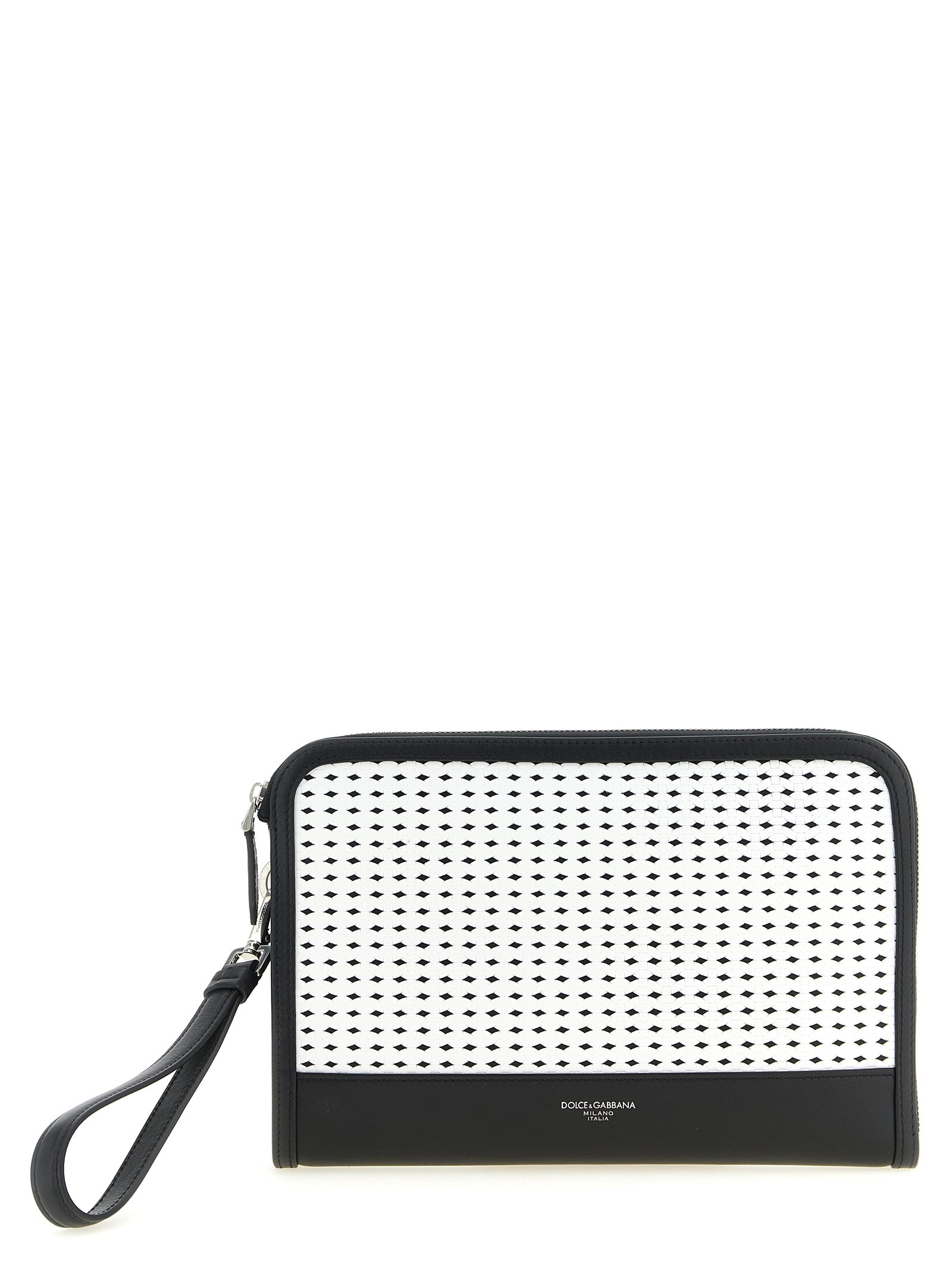 Dolce & Gabbana Bicolor Calfskin Clutch Men's Bag