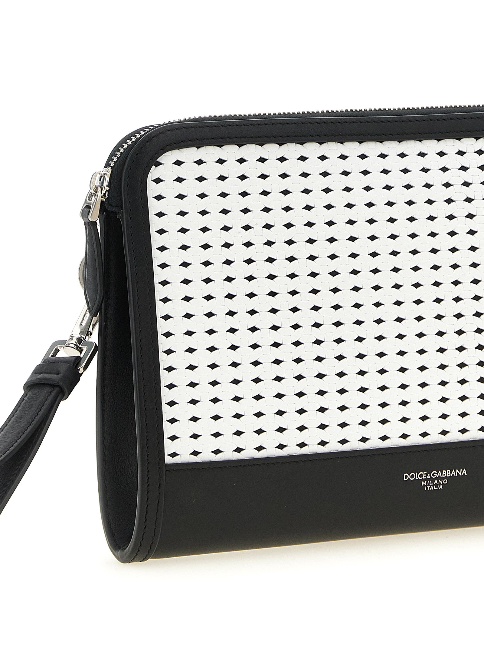 Dolce & Gabbana Bicolor Calfskin Clutch Men's Bag