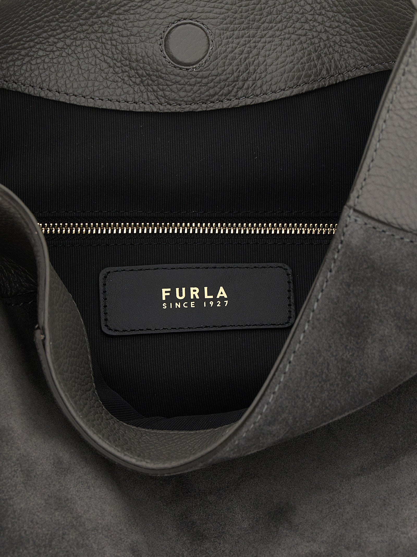 Furla Gray Calfskin Shoulder Women's Bag