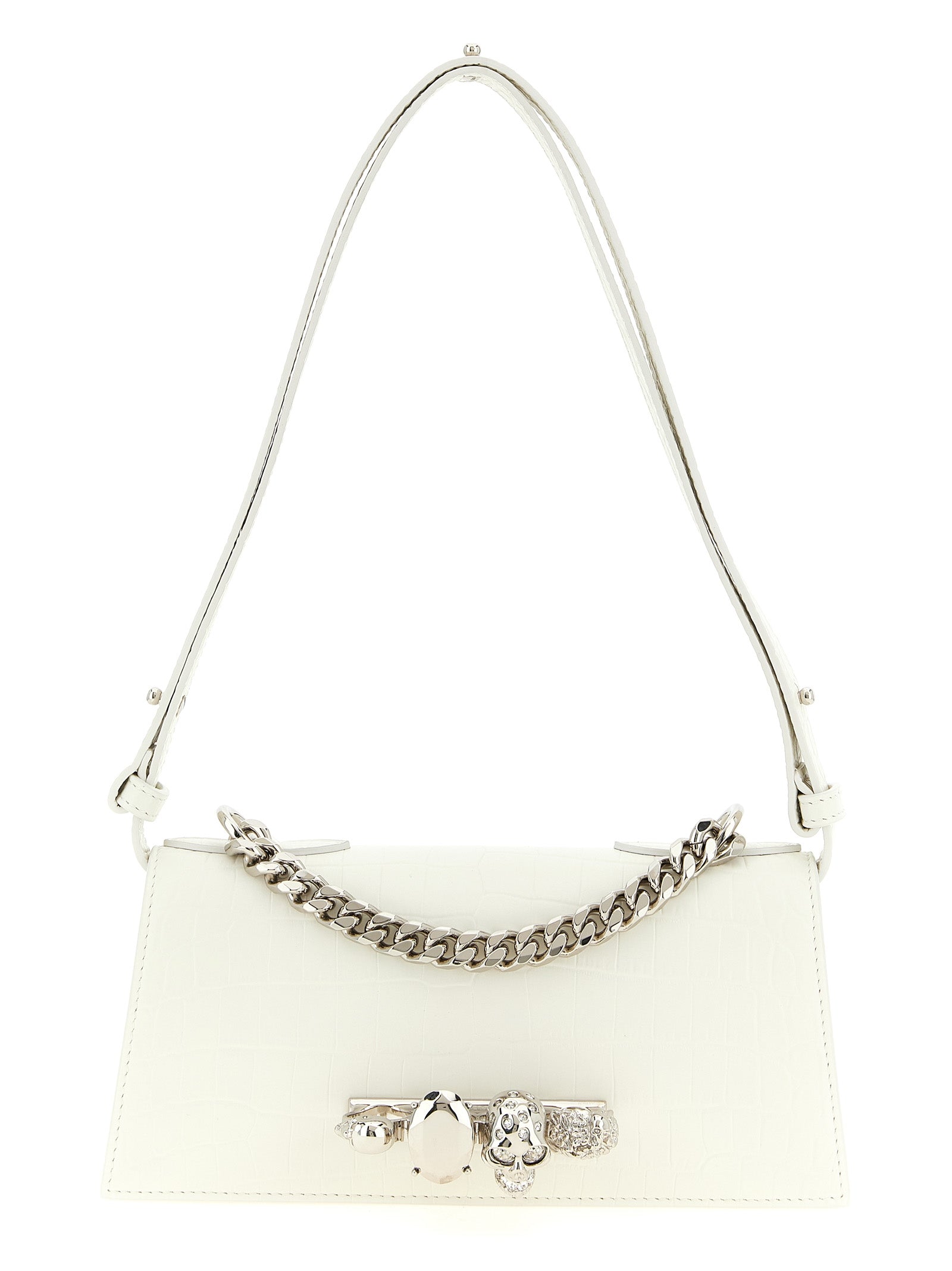 Alexander McQueen White Calfskin Shoulder Women's Bag