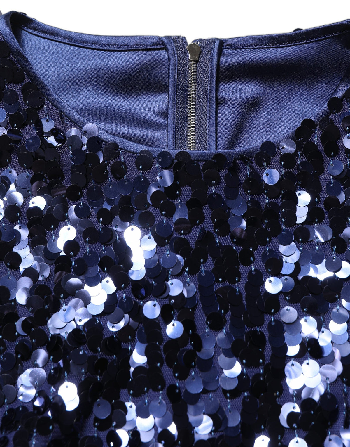Dolce & Gabbana Blue Sequined Long Sleeves Crop Blouse Women's Top