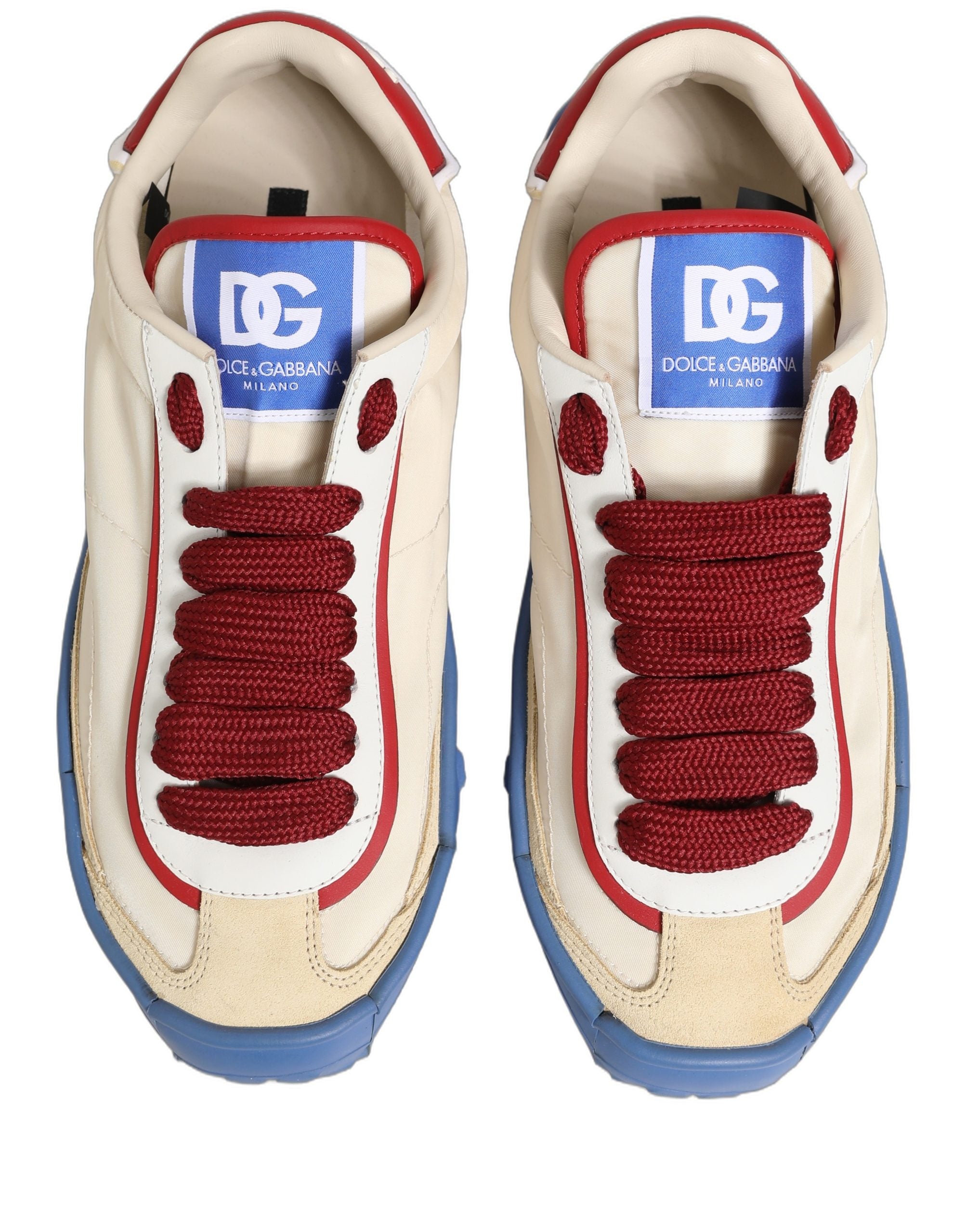 Dolce & Gabbana Multicolor Old Runner Lace Up Sneakers Men's Shoes