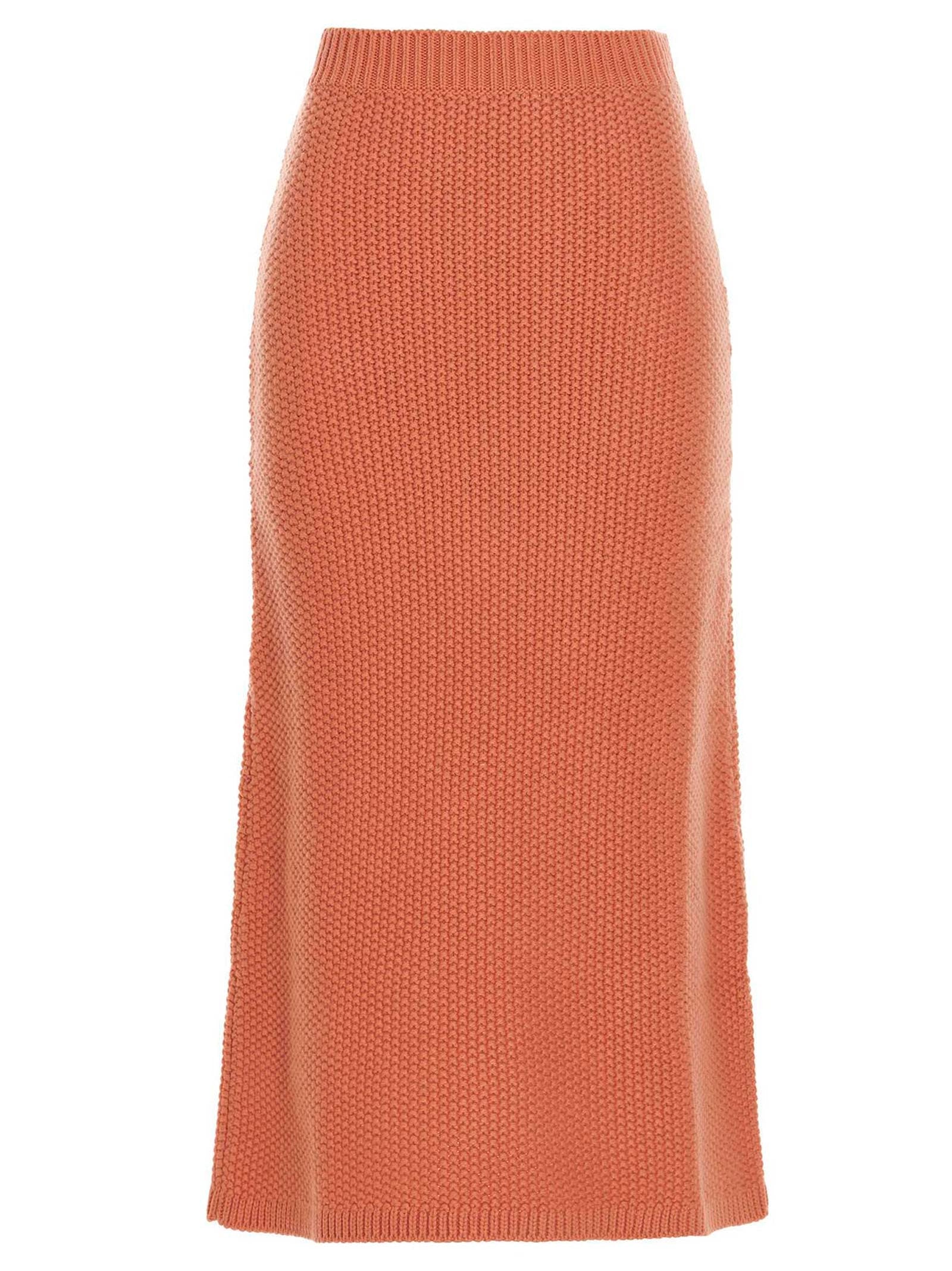 Chloé Orange Cashmere Mini Women's Skirt