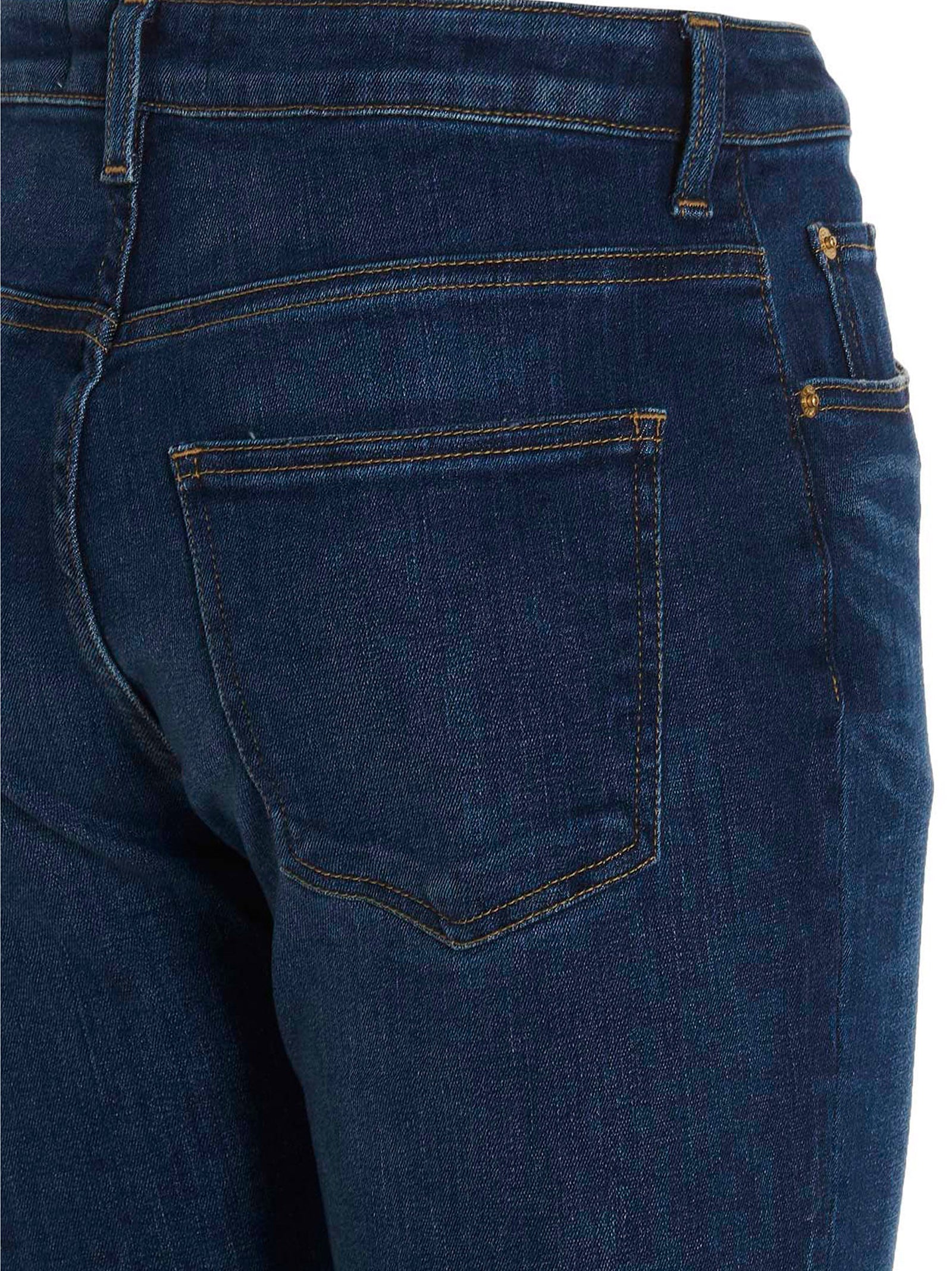 TU ES MON TRESOR Blue Cotton Flared Women's Jeans