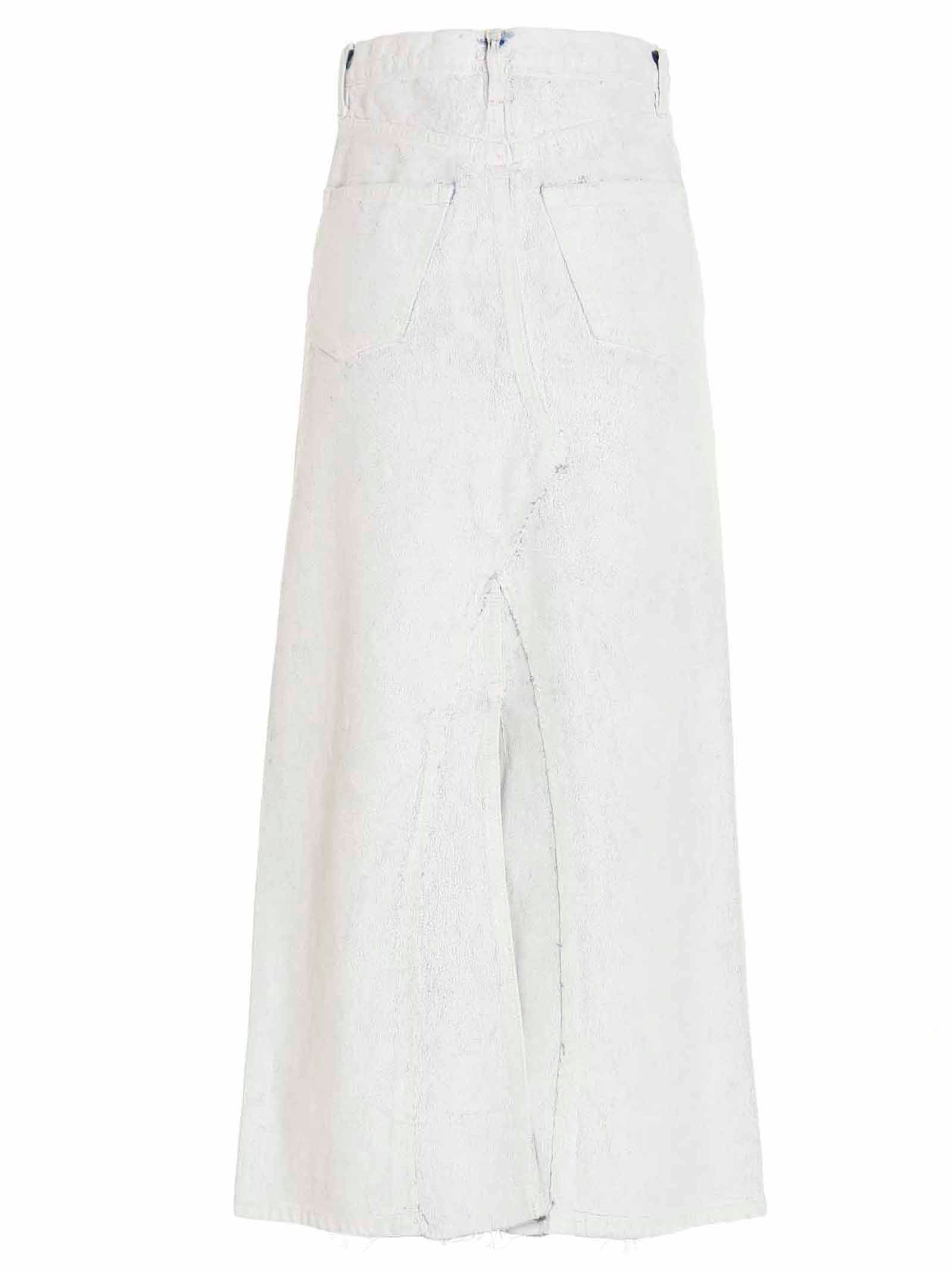 Maison Margiela White Cotton Mini Women's Skirt