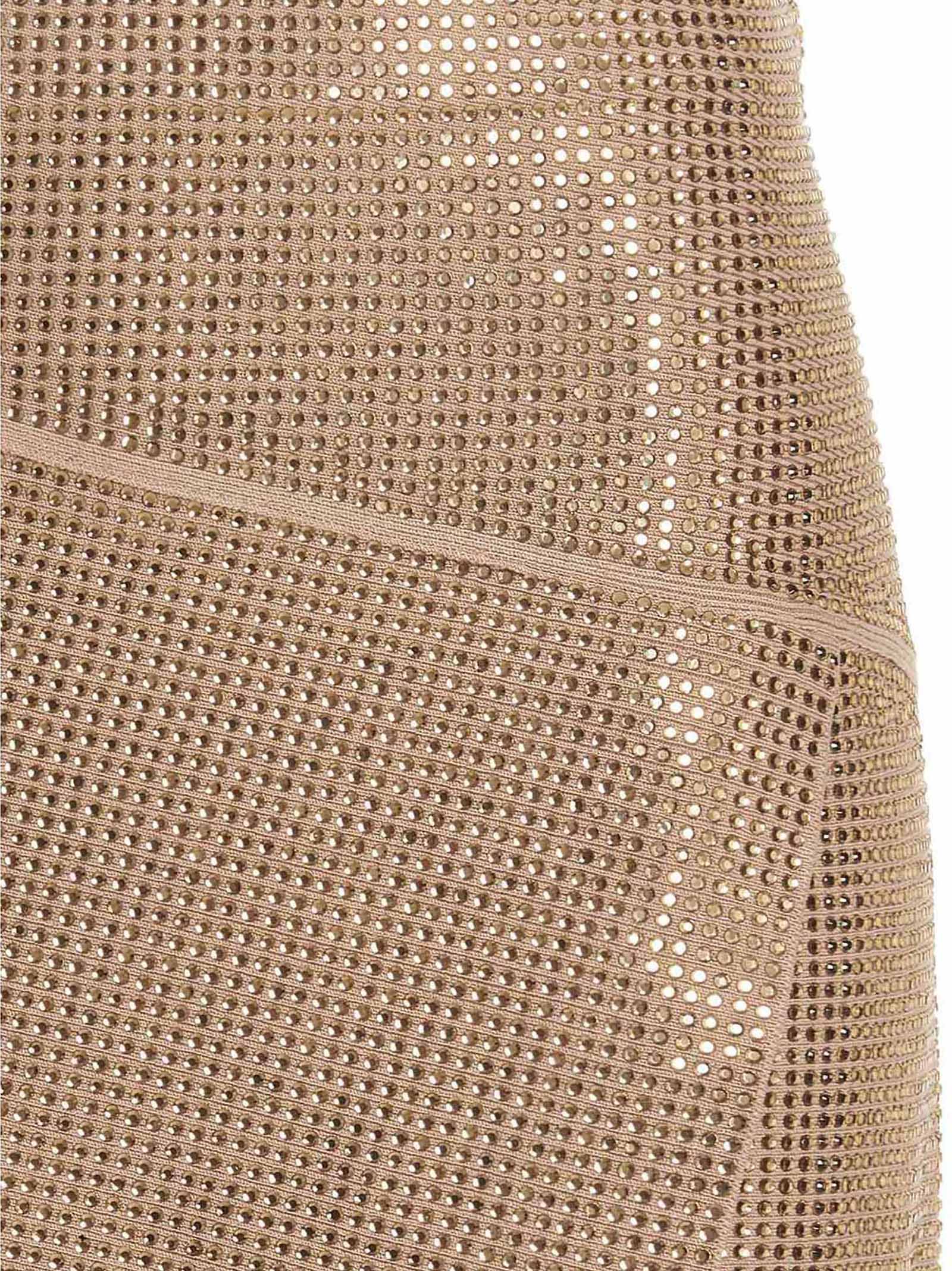 ANDREĀDAMO Beige Viscose Long Women's Skirt