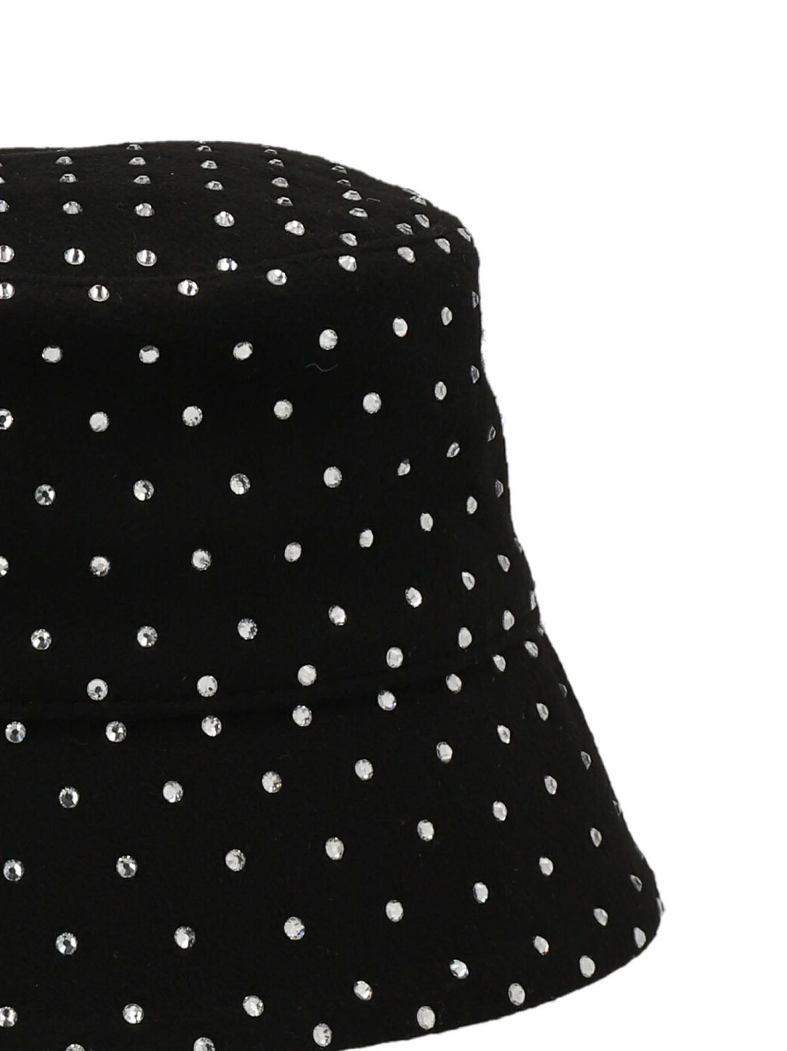RUSLAN BAGINSKIY Black Wool Bucket Women's Hat