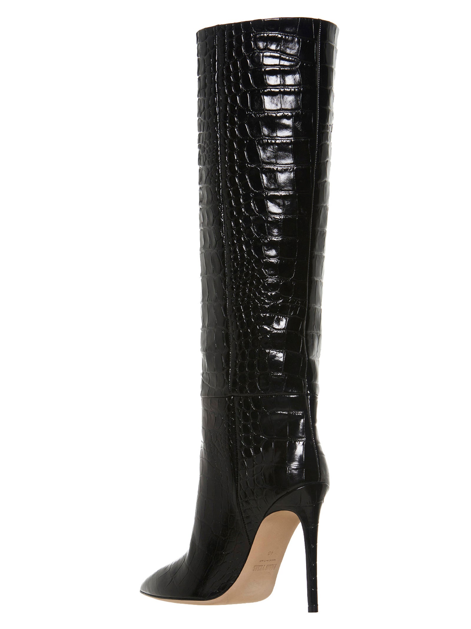 Paris Texas Black Leather Ankle Women's Boots