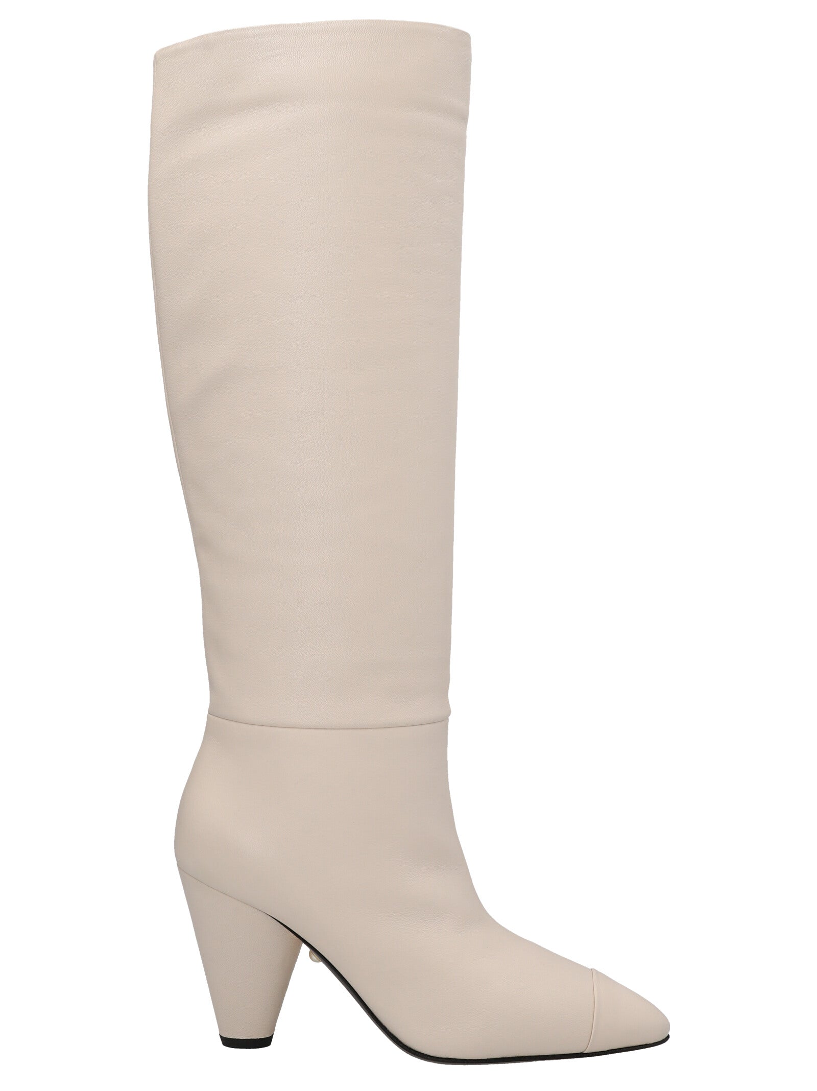 ALEVÌ White Leather Over The Women's Knee
